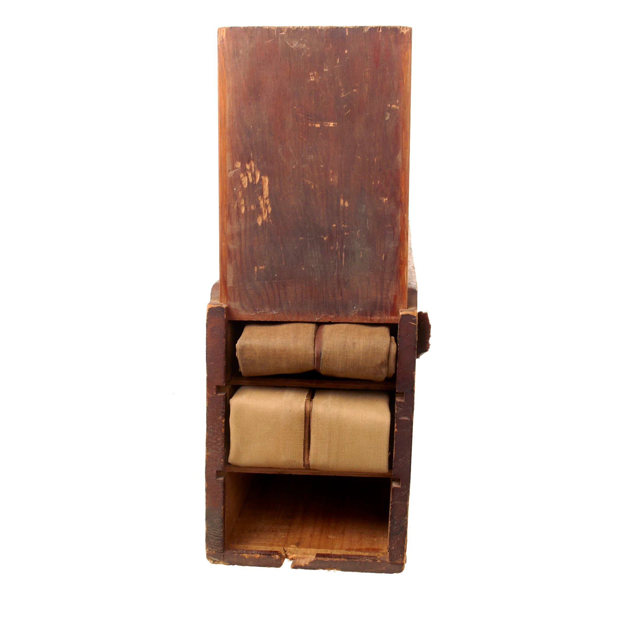 Original U.S. WWII Navy Original Crate of M1926 D-Day Inflatable Floatation Belt Life Preservers with Three Examples - Dated May, September, and October 1944 — image 3