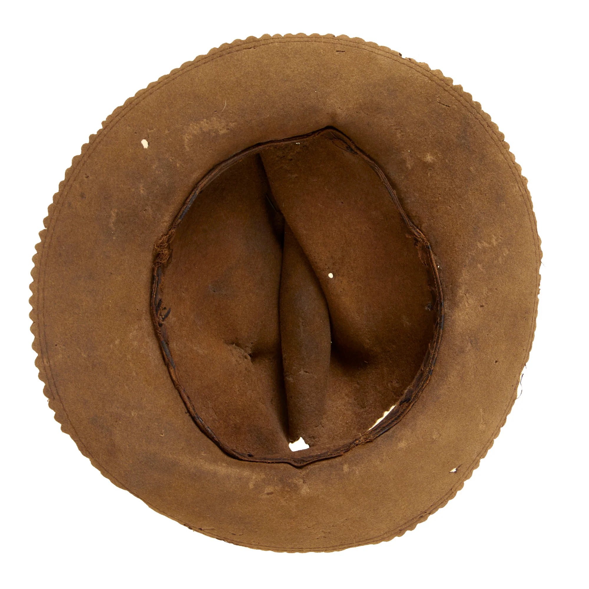 Original U.S. Spanish-American War Battle of Santiago de Cuba M1883 Campaign Hat Inscribed 'SANTIAGO DE CUBA' with Serrated Edge — image 12