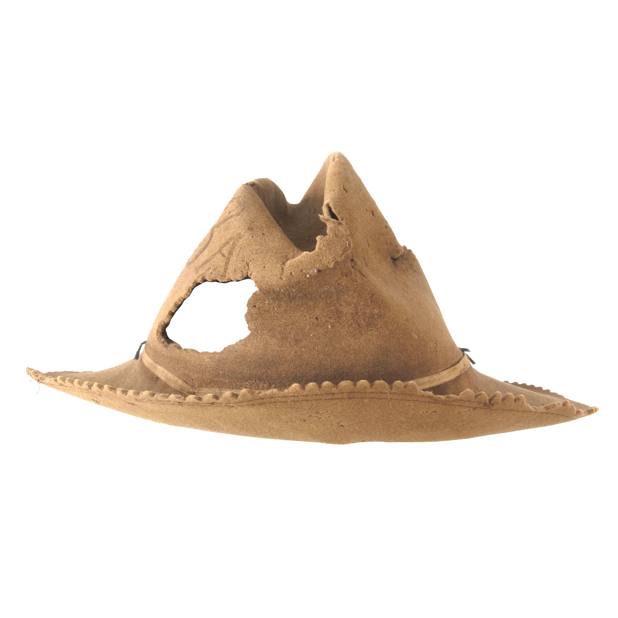 Original U.S. Spanish-American War Battle of Santiago de Cuba M1883 Campaign Hat Inscribed 'SANTIAGO DE CUBA' with Serrated Edge — image 6