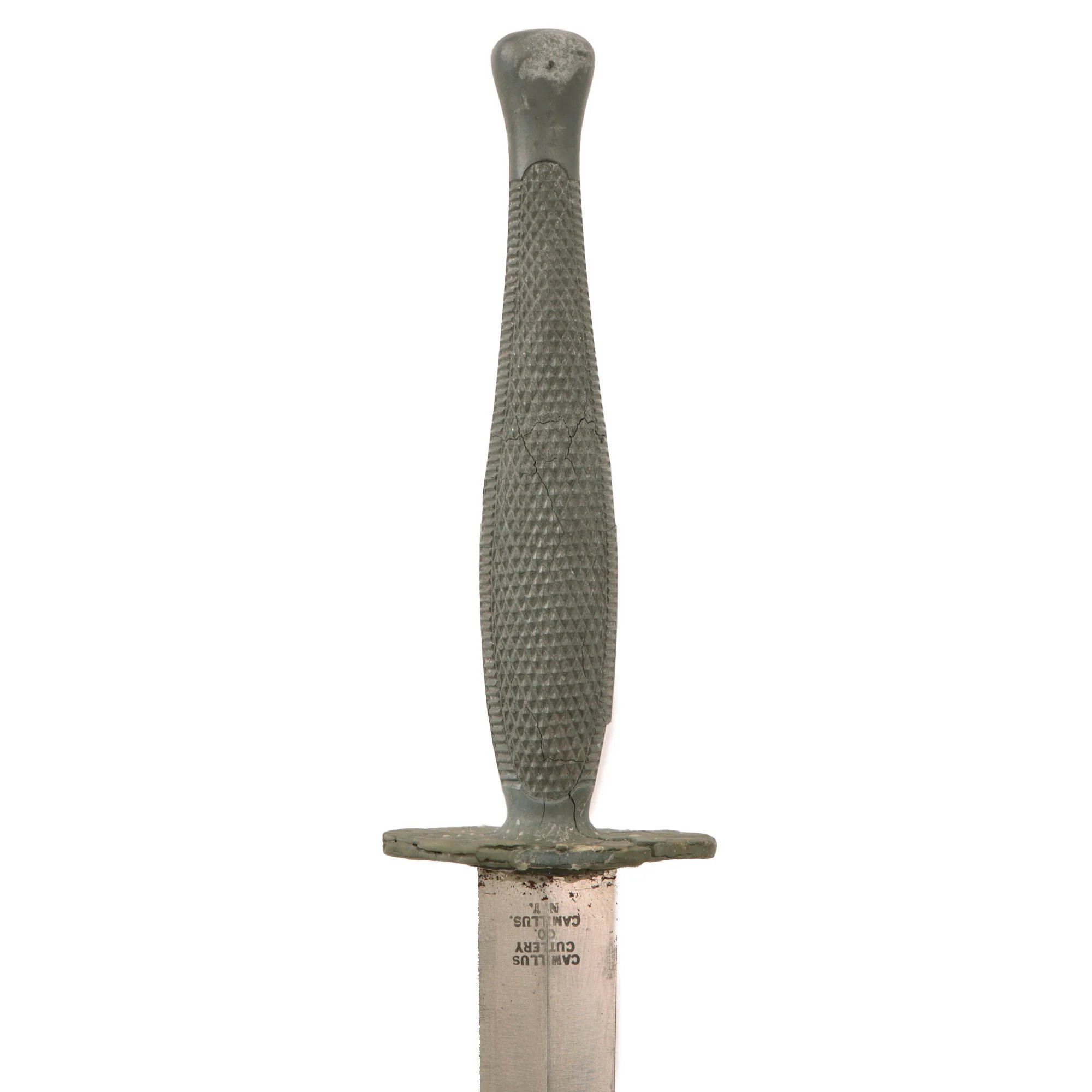 Original U.S. WWII USMC Marine Raider Stiletto Dagger by Camillus with M6 Sheath & Braided Chain Thong — image 11