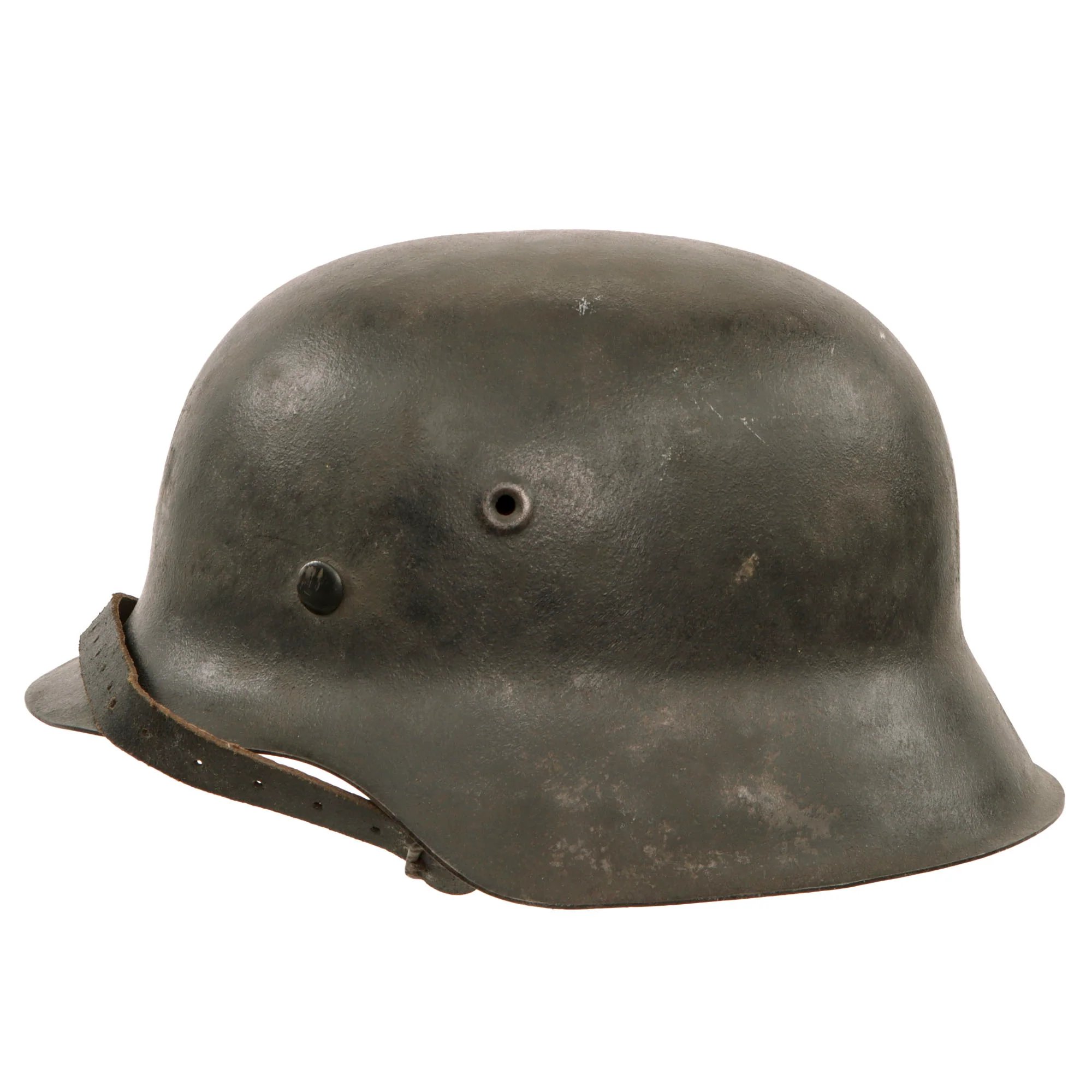 Original German WWII M42 Heer Army No Decal Dome Stamped Helmet with 1943 Dated 56cm Liner & Chinstrap - Stamped EF64 — image 10