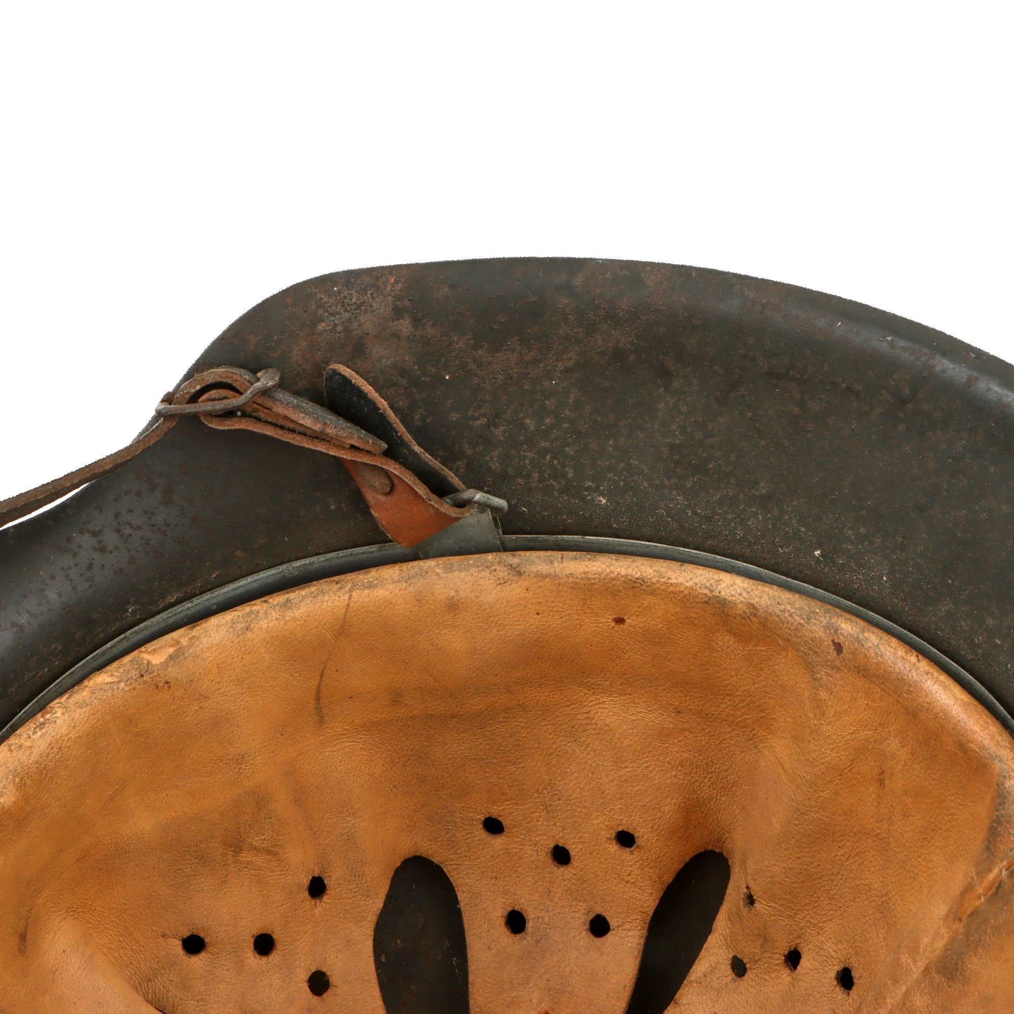 Original German WWII M42 Heer Army No Decal Dome Stamped Helmet with 1943 Dated 56cm Liner & Chinstrap - Stamped EF64 — image 15