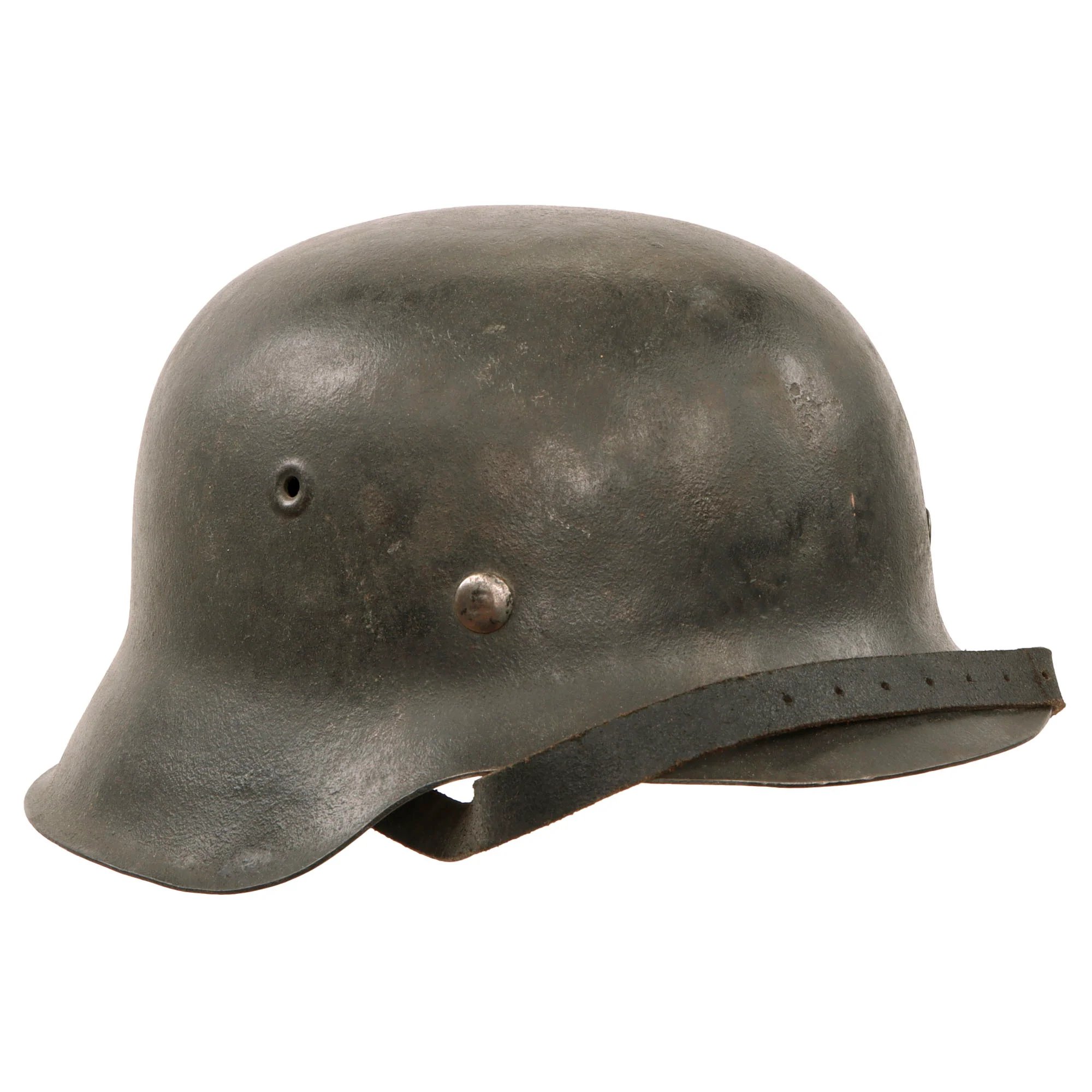 Original German WWII M42 Heer Army No Decal Dome Stamped Helmet with 1943 Dated 56cm Liner & Chinstrap - Stamped EF64 — image 2