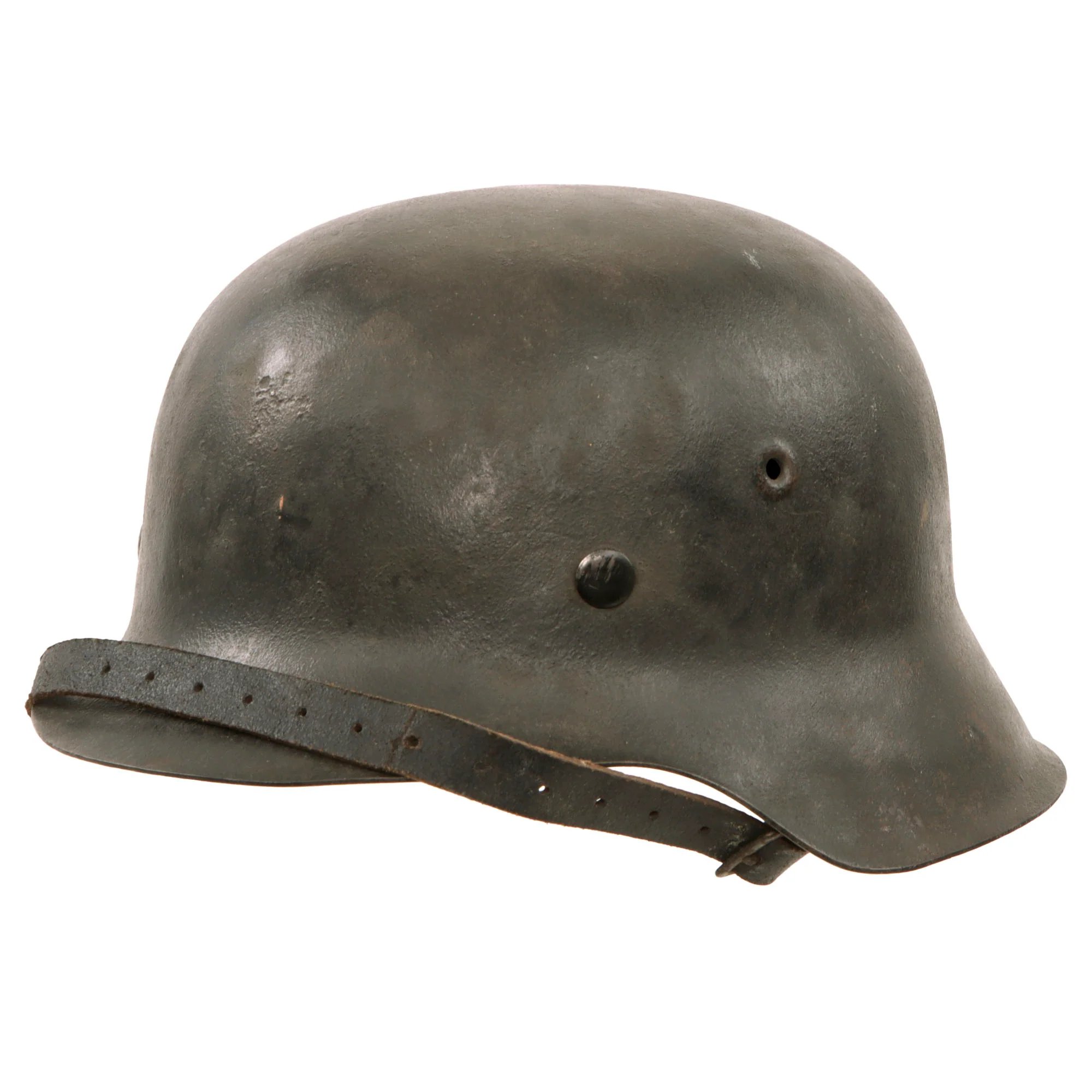 Original German WWII M42 Heer Army No Decal Dome Stamped Helmet with 1943 Dated 56cm Liner & Chinstrap - Stamped EF64 — image 3