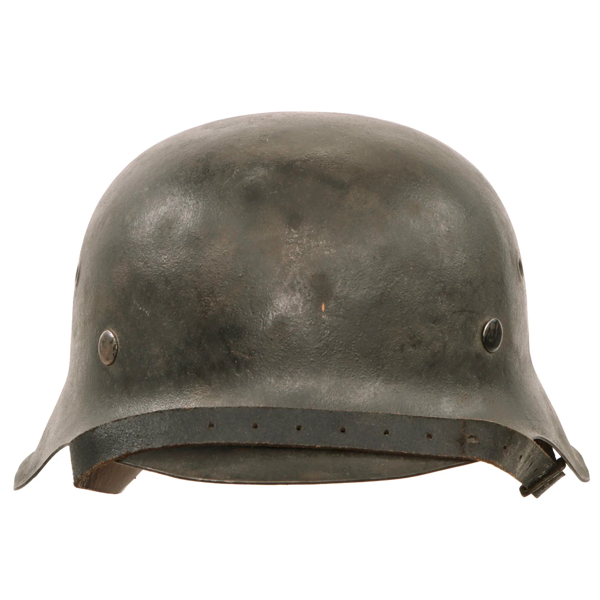 Original German WWII M42 Heer Army No Decal Dome Stamped Helmet with 1943 Dated 56cm Liner & Chinstrap - Stamped EF64 — image 7