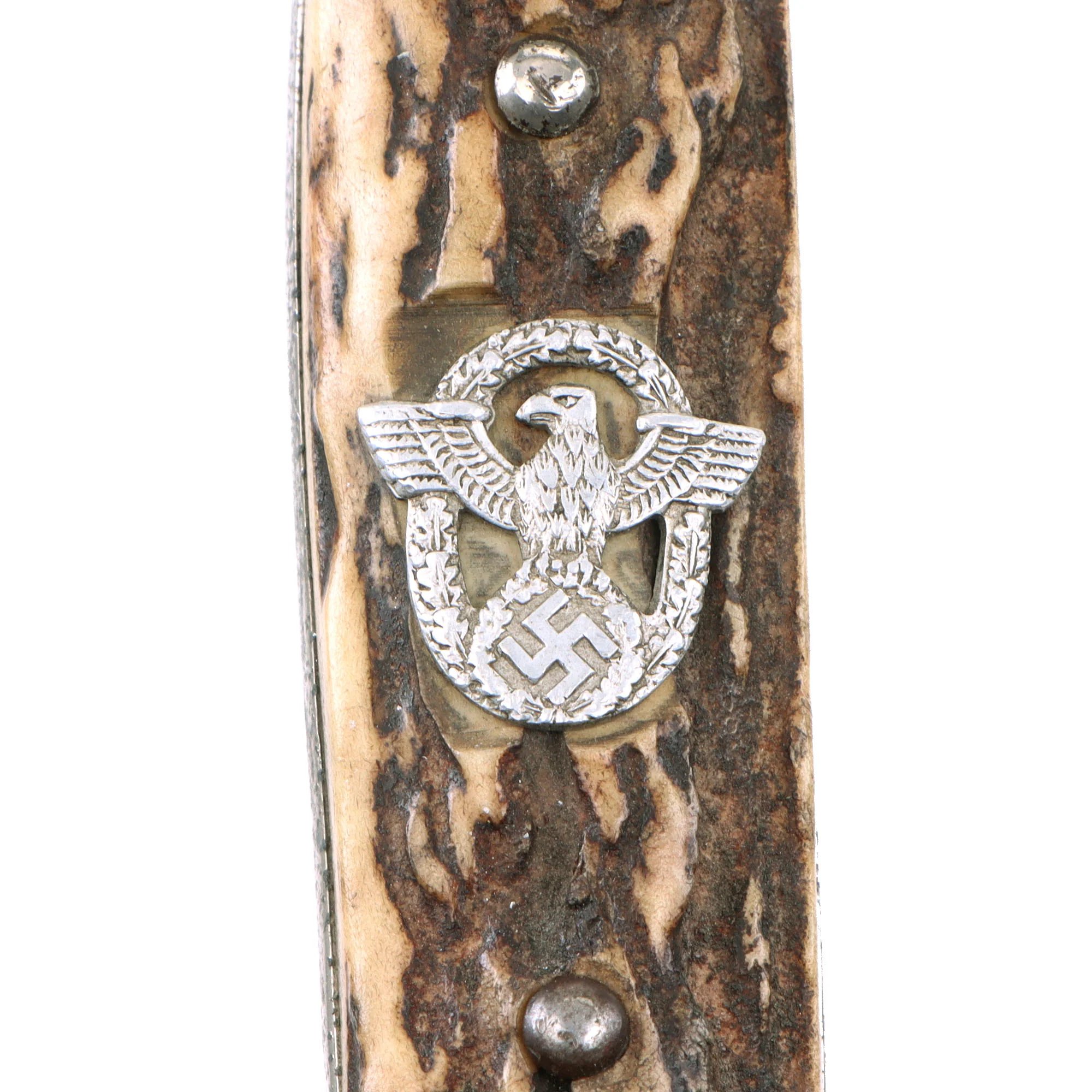 Original German WWII Rare Rural Police Short Dress Knife Bayonet by Alexander Coppel with Scabbard and Frog — image 12