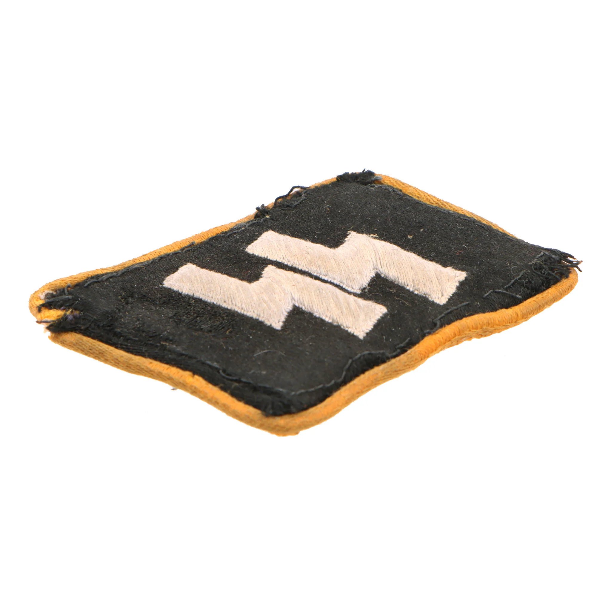 Original German WWII SS Reconnaissance EM/NCO Double Sig Rune Collar Tab Likely Removed from a Wrapper Tunic - Schutzstaffel — image 4