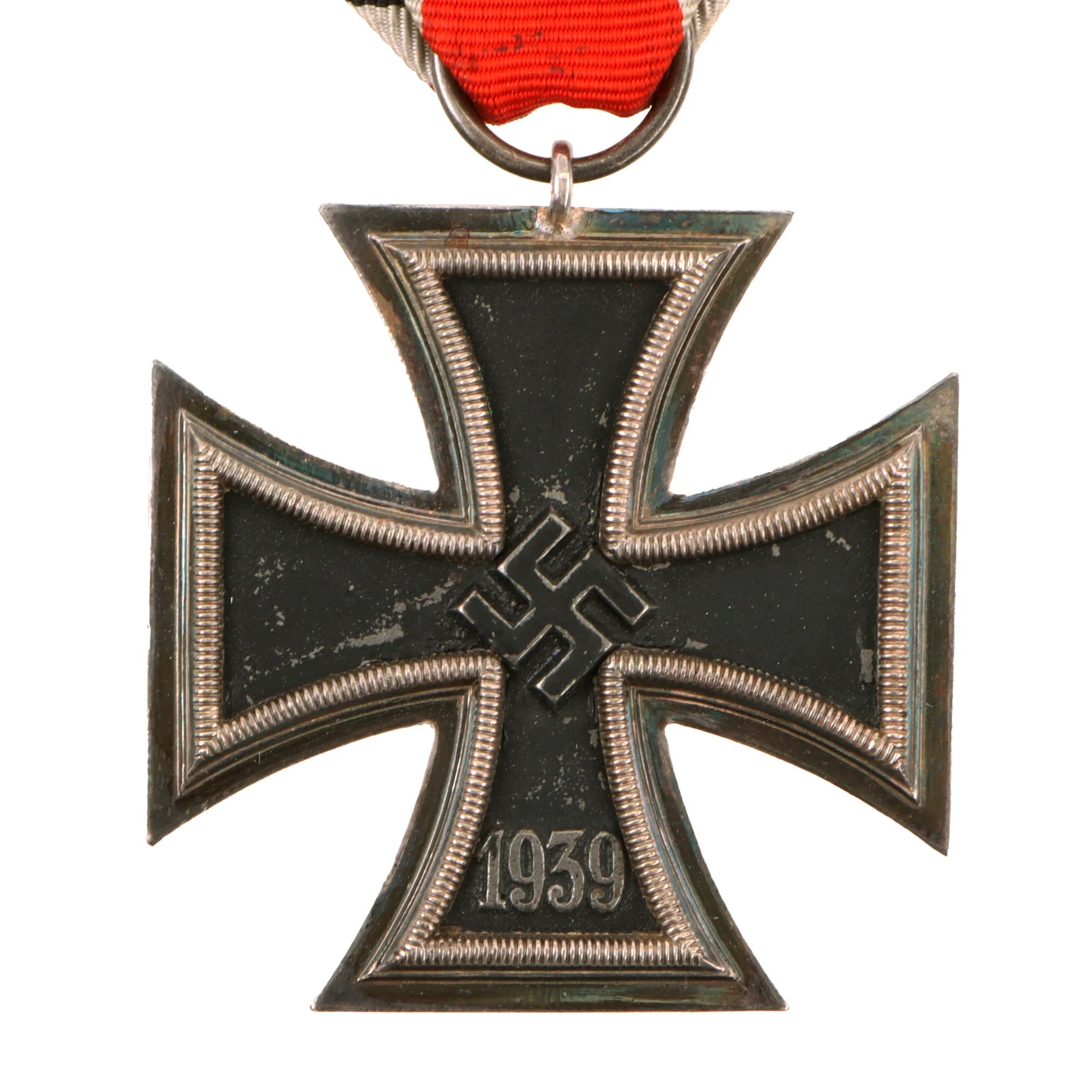 Original German WWII Wehrmacht Iron Cross 2nd Class 1939 with Ribbon - Unmarked - EKII — image 3