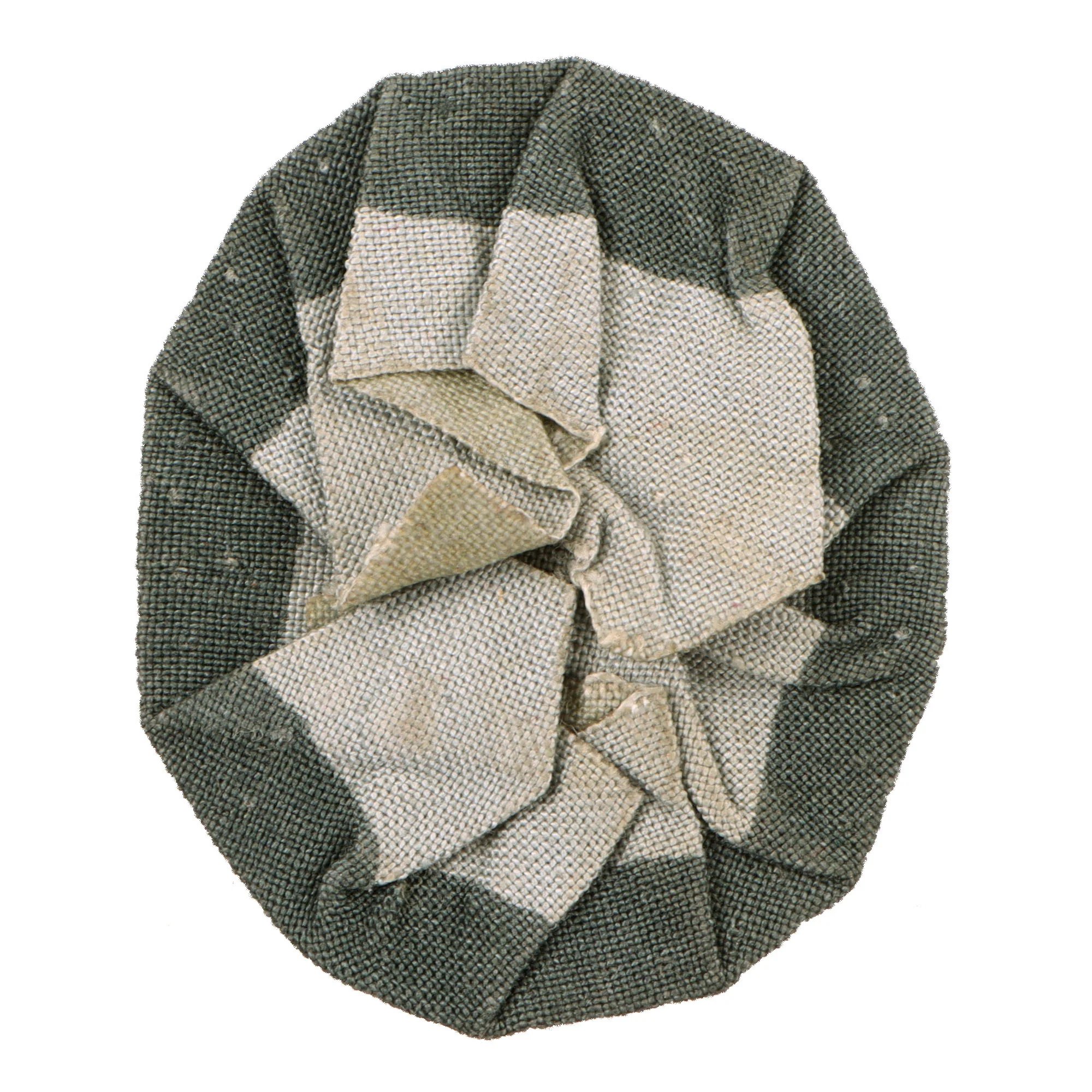 Original Rare German WWII Cloth Third Class Black Wound Badge - Scarce Printed Fabric Variant — image 2