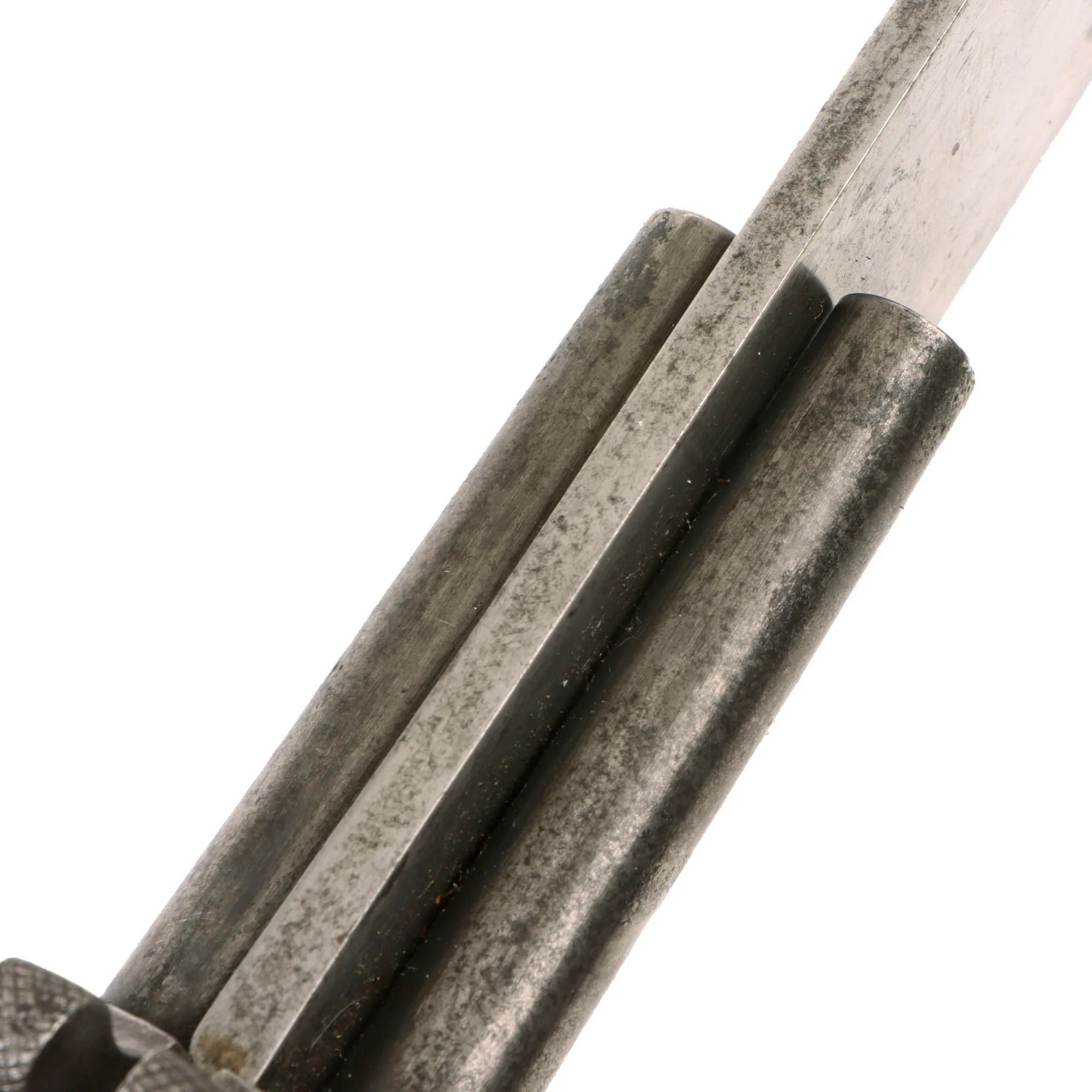 Original 19th Century French Dumouthier Style Double Barrel Percussion 'Bowie' Knife Pistol with Engraved German Silver Grip - Circa 1850 — image 15