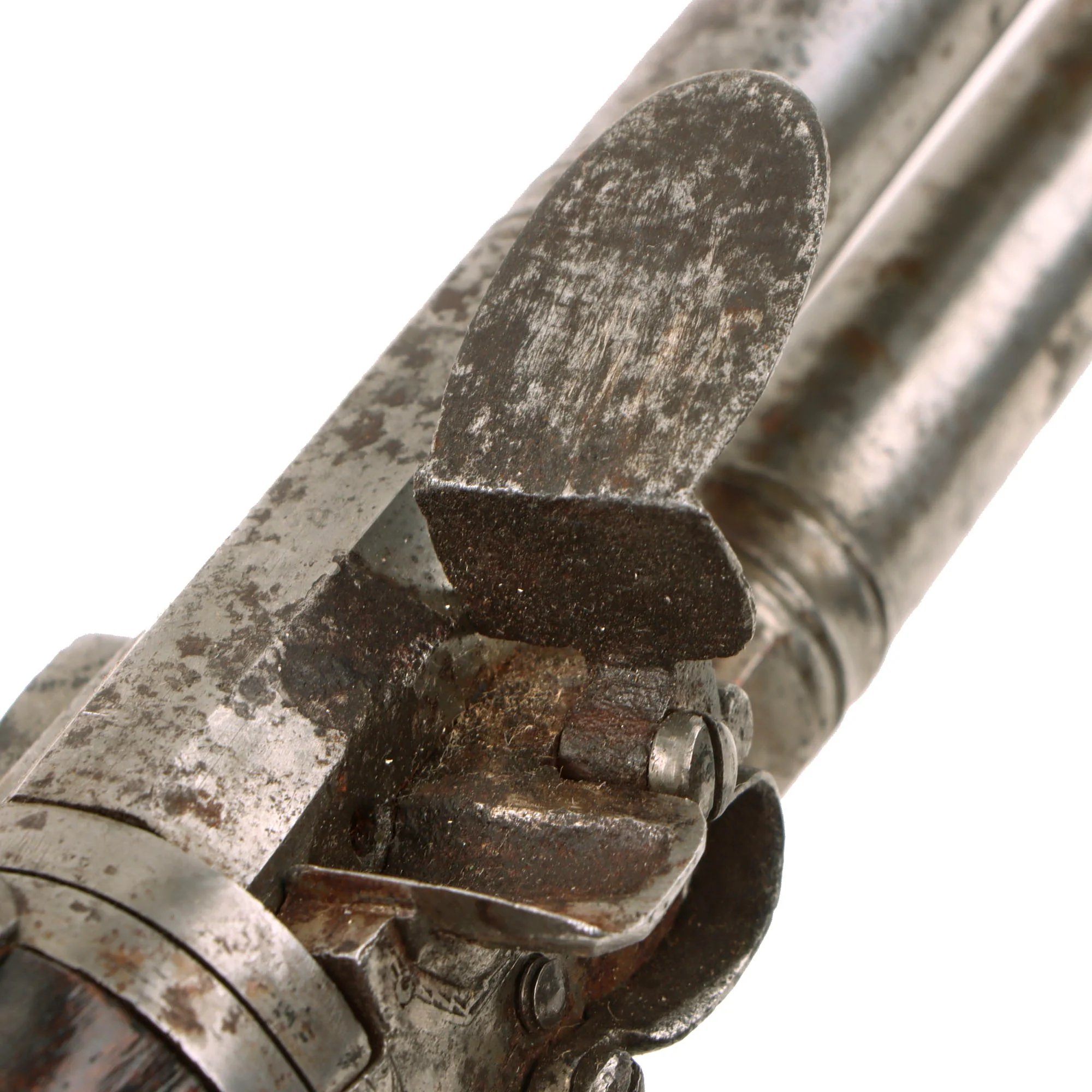 Original Late 18th Century European Swivel Breech Double Barrel Turn-Over Flintlock Pistol - Circa 1780 - 1800 — image 14