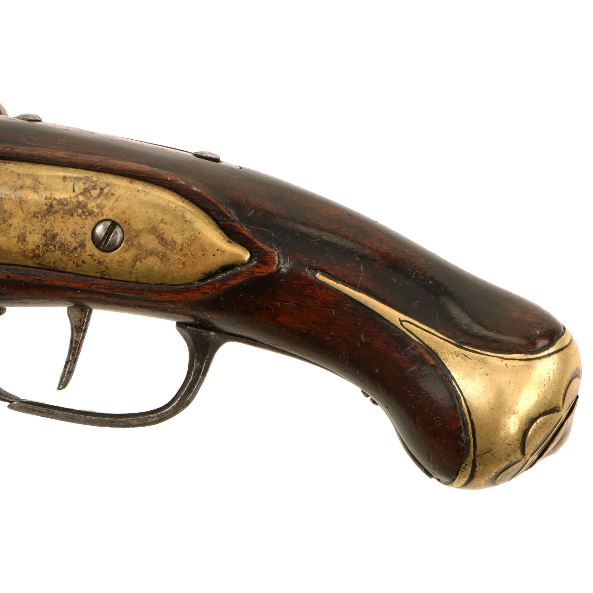 Original Late 18th Century European Swivel Breech Double Barrel Turn-Over Flintlock Pistol - Circa 1780 - 1800 — image 9