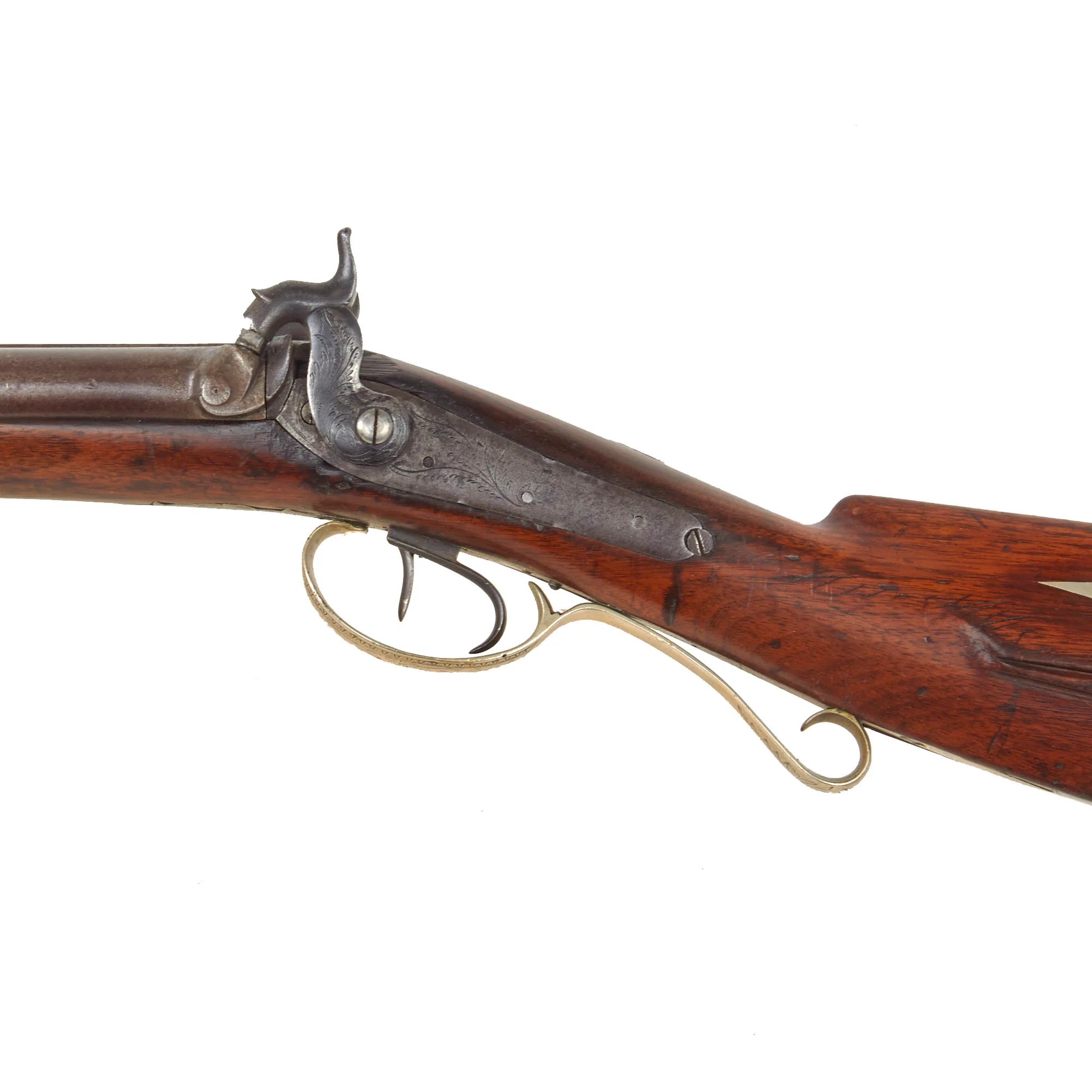 Original 19th Century U.S. Double Barreled Cape Percussion Combination Gun Made in Lansingburgh, NY - Circa 1850 — image 16