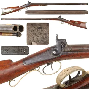 Original 19th Century U.S. Double Barreled Cape Percussion Combination Gun …