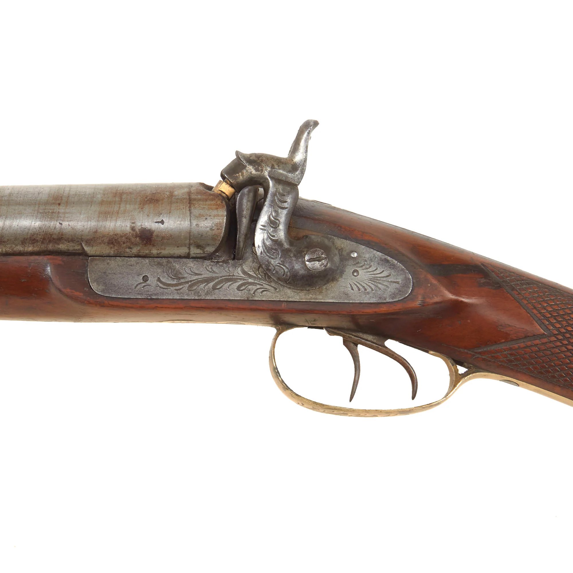 Original Belgian Double Barrel 11 Bore Percussion Fowling Piece for the U.S. Frontier Market with 33 Inch Barrels - circa 1850 — image 14