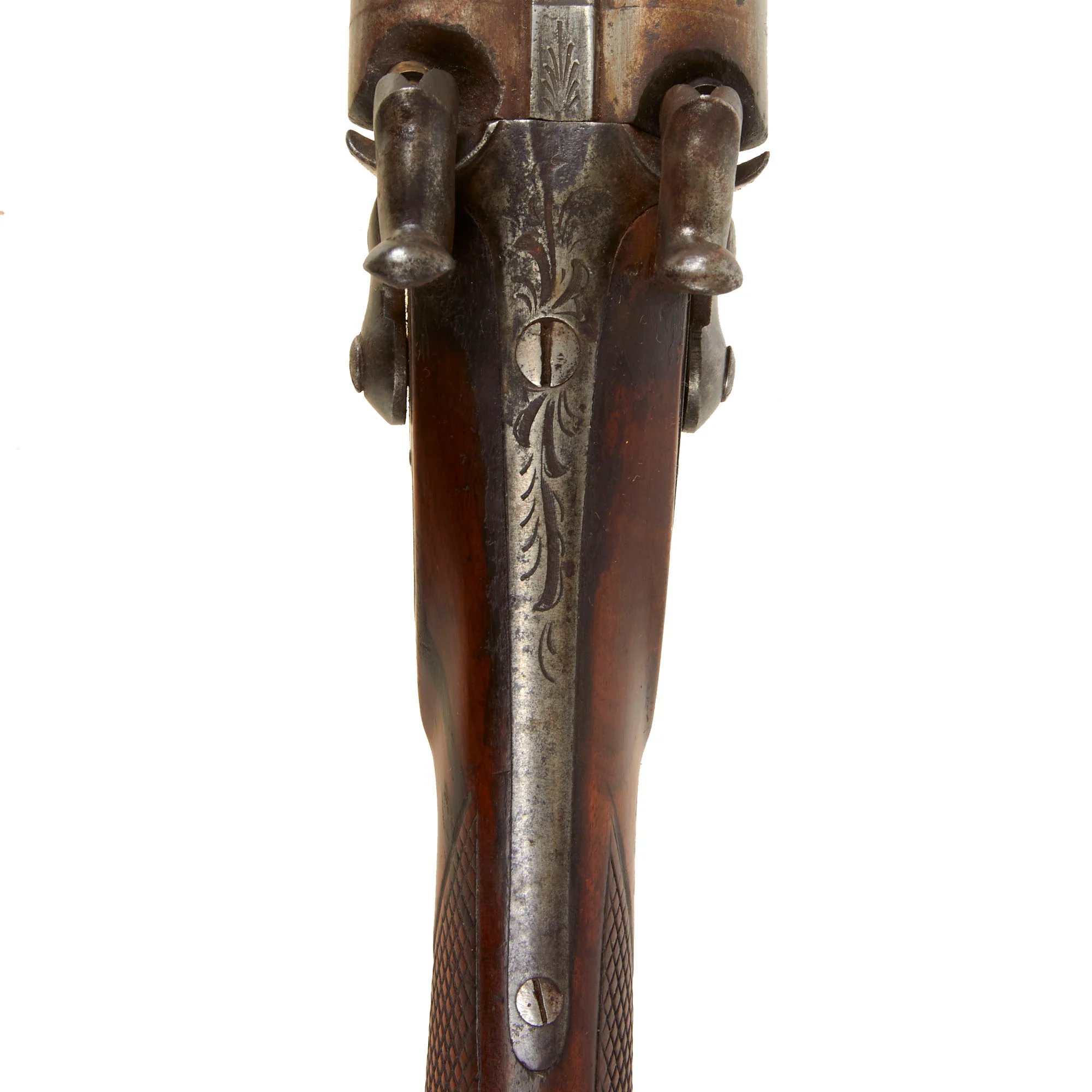 Original Belgian Double Barrel 11 Bore Percussion Fowling Piece for the U.S. Frontier Market with 33 Inch Barrels - circa 1850 — image 18
