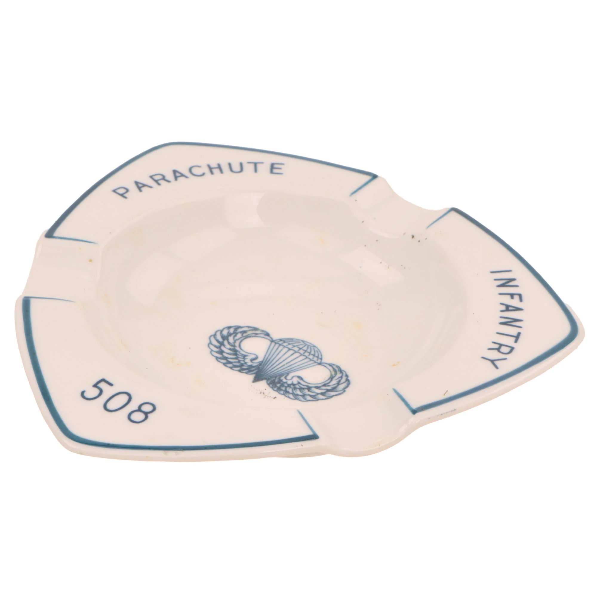 Original U.S. WWII Occupation German-Made 508th Parachute Infantry Regiment Ashtray by Bauscher of Weiden — image 4