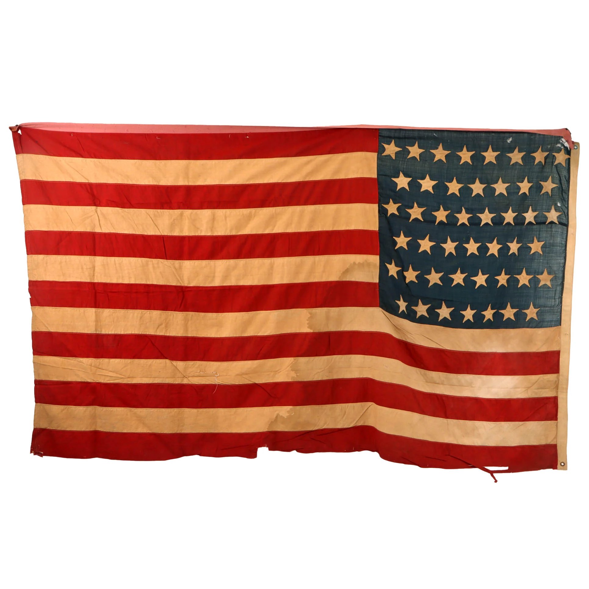 Original U.S. Spanish American War 45 Star Wool National Flag - 51 x 88' — image 2
