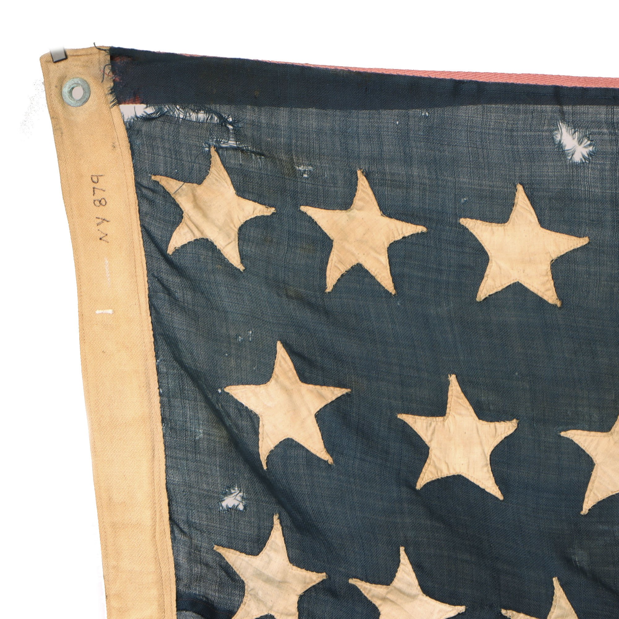 Original U.S. Spanish American War 45 Star Wool National Flag - 51 x 88' — image 4