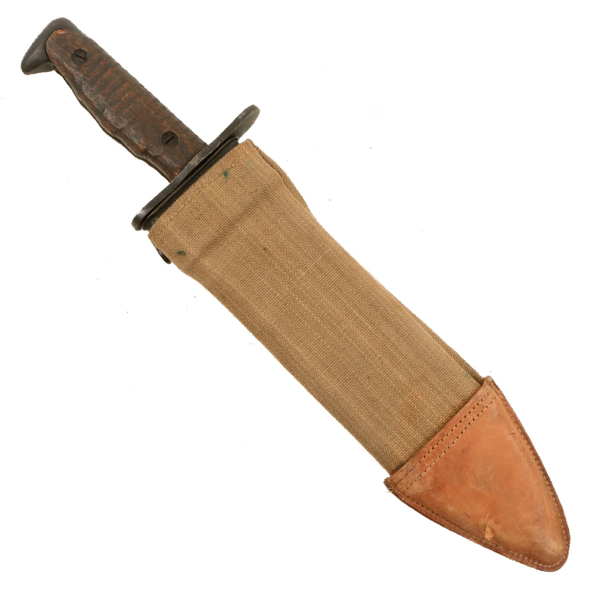 Original U.S. WWI Model 1917 Bolo Knife by Plumb Philadelphia Dated 1918 with Canvas Scabbard — image 3