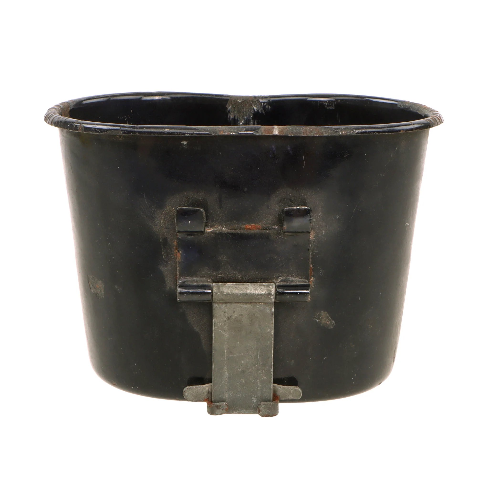 Original U.S. WWII M1942 Experimental Blue Porcelain Enamel Canteen Cup by Landers, Frary & Clark - Dated 1942 — image 5