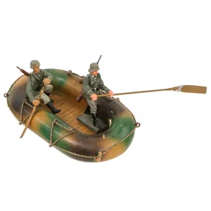Original German WWII Era Elastolin Camouflage Engineer Assault Boat with …
