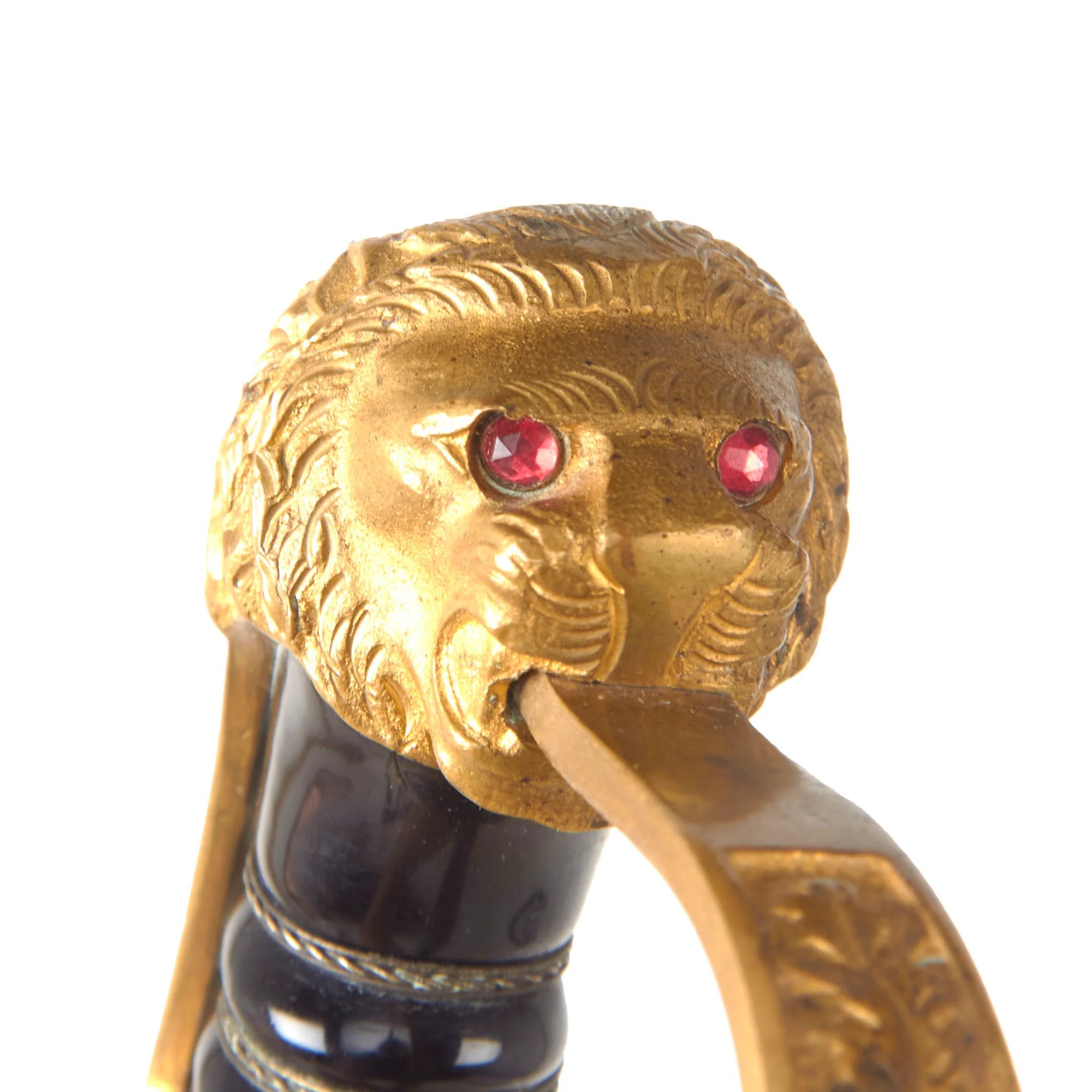 Original German WWII Army Heer Officer's Lion Head Sword by Robert Klaas of Solingen with Steel Scabbard — image 10