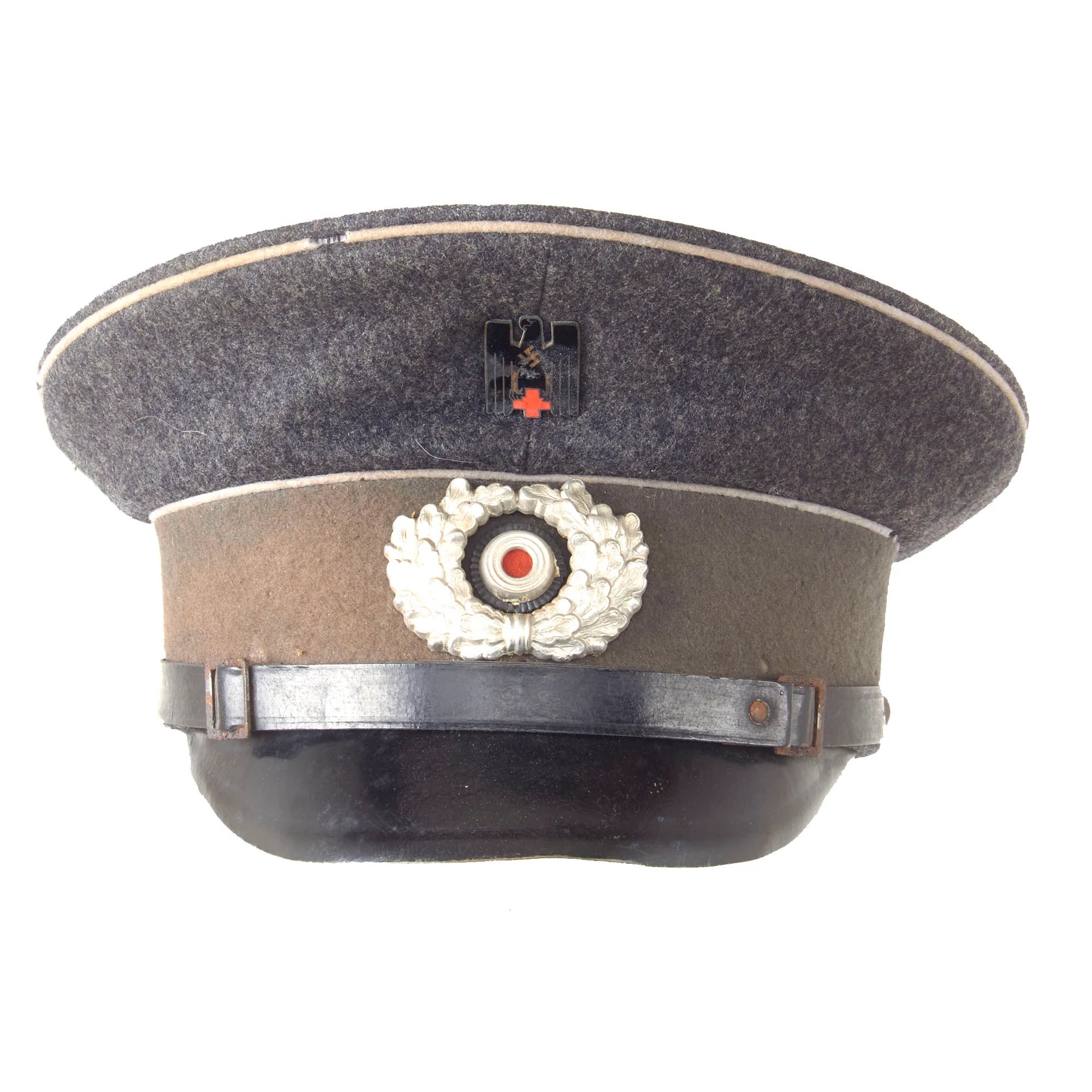 Original German WWII Red Cross DRK EM/NCO Schirmmütze Visor Cap - Deutsches Rotes Kreuz — image 2