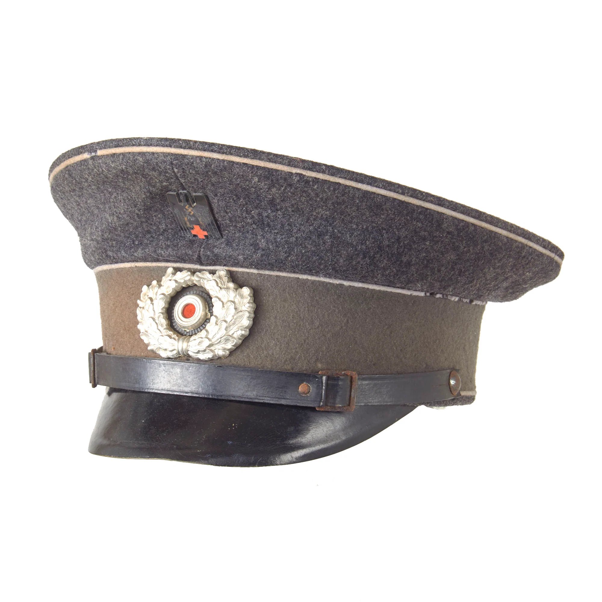 Original German WWII Red Cross DRK EM/NCO Schirmmütze Visor Cap - Deutsches Rotes Kreuz — image 3