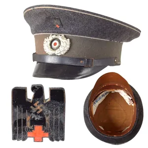 Original German WWII Red Cross DRK EM/NCO Schirmmütze Visor Cap …