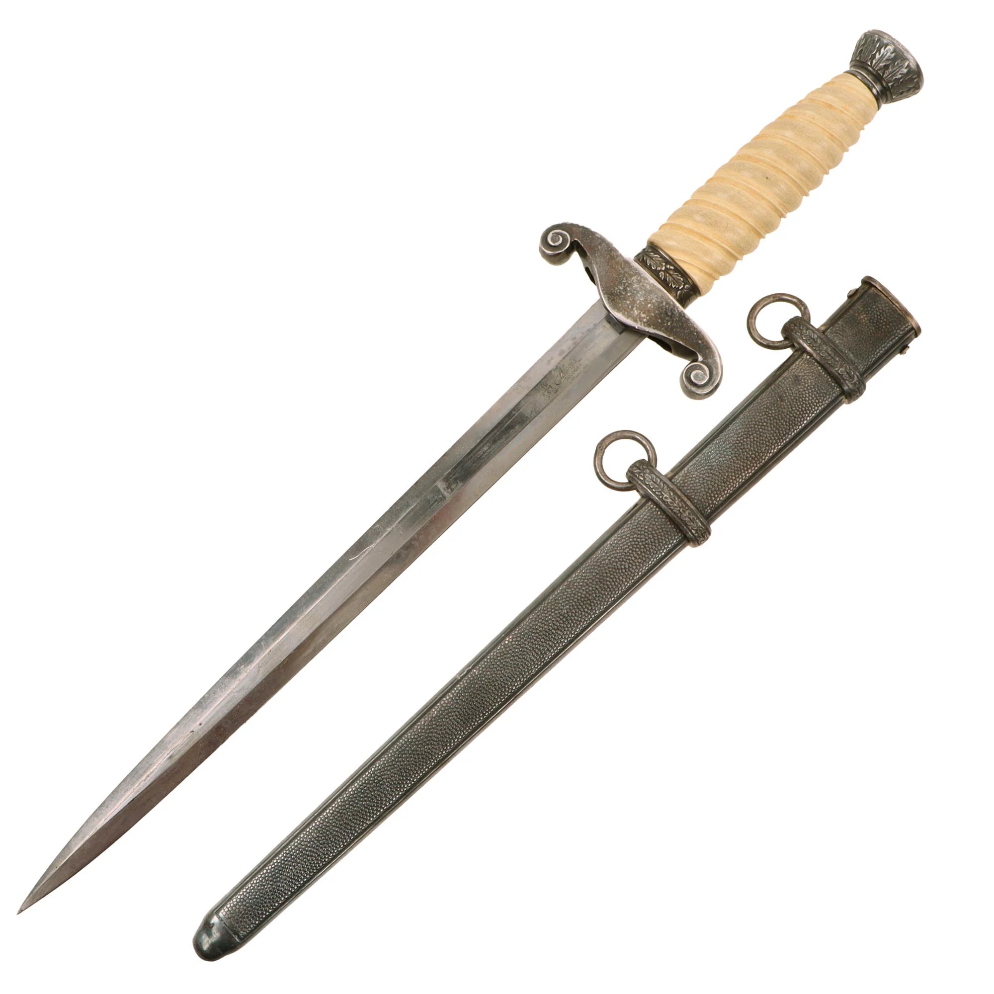 Original German WWII Army Heer Officer Dagger by Alcoso with Scabbard - circa 1940 - 1943 — image 3