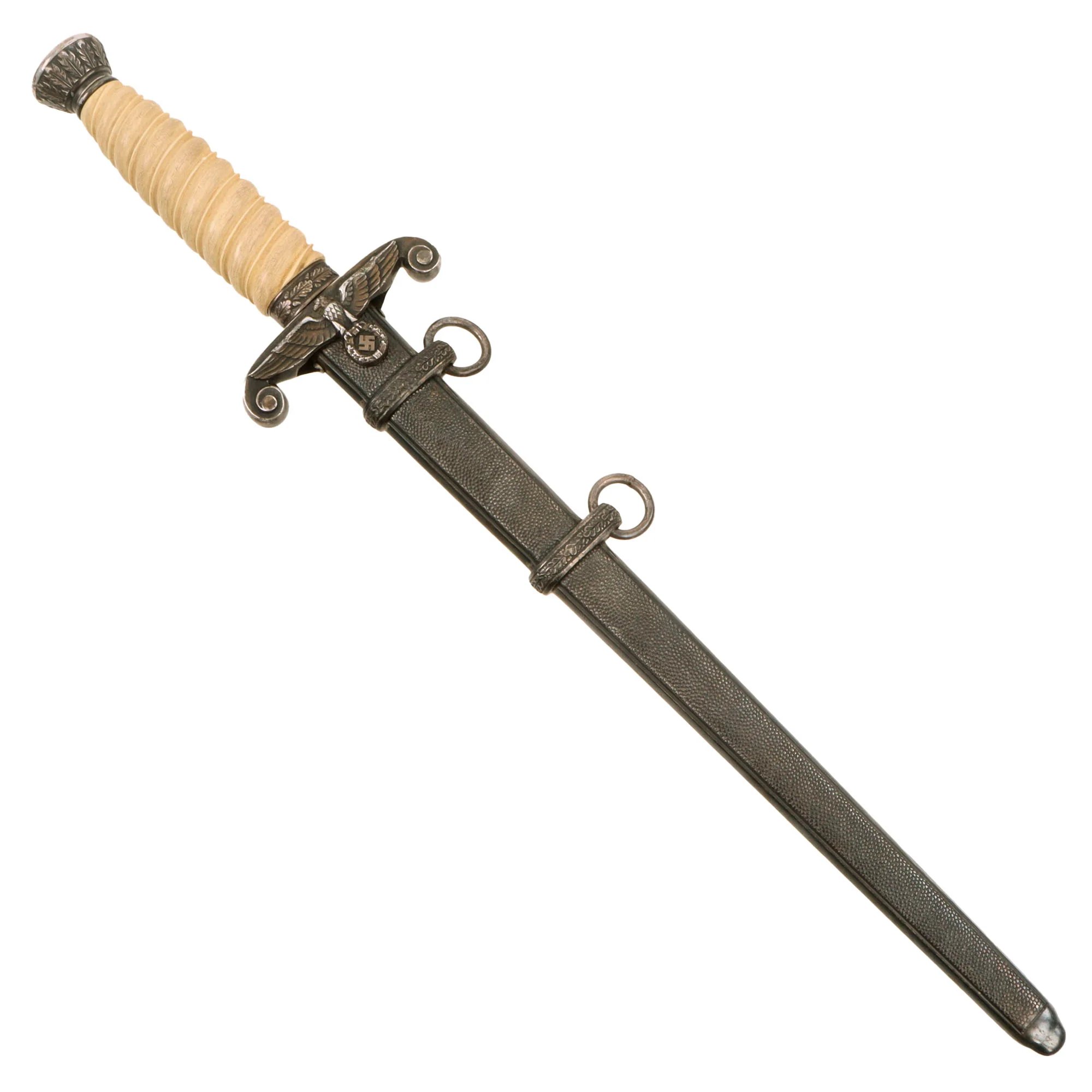 Original German WWII Army Heer Officer Dagger by Alcoso with Scabbard - circa 1940 - 1943 — image 4