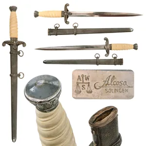 Original German WWII Army Heer Officer Dagger by Alcoso with …