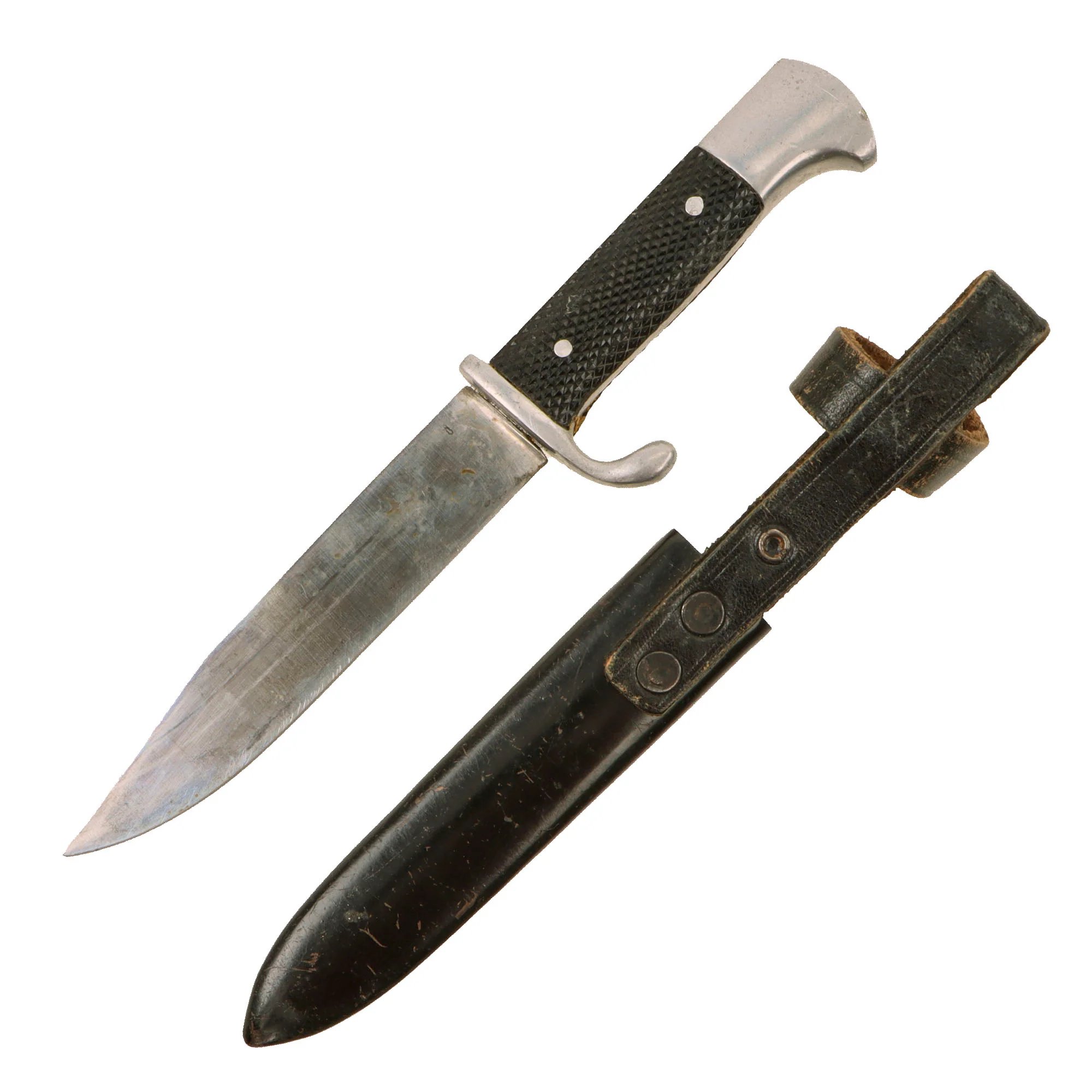 Original German WWII Rare Deutsches Jungvolk DJ Trip Knife with with Scabbard — image 3