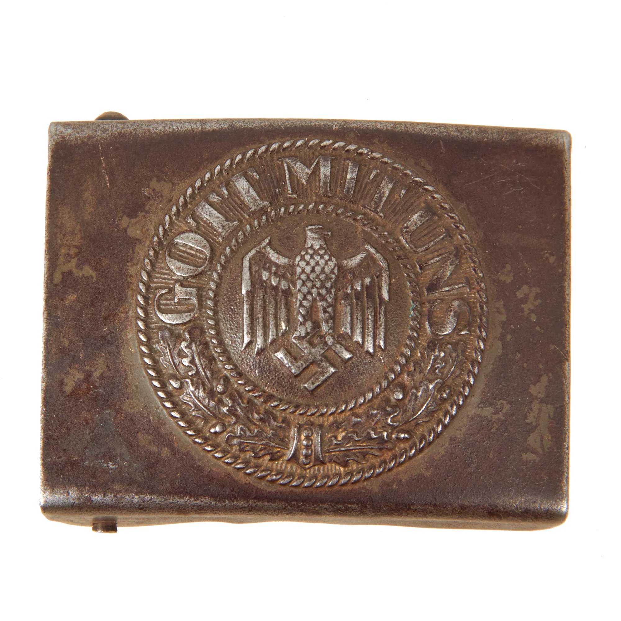 Original German WWII Rare Heer Army Tropical Afrikakorps DAK Web Belt with Steel Buckle — image 10