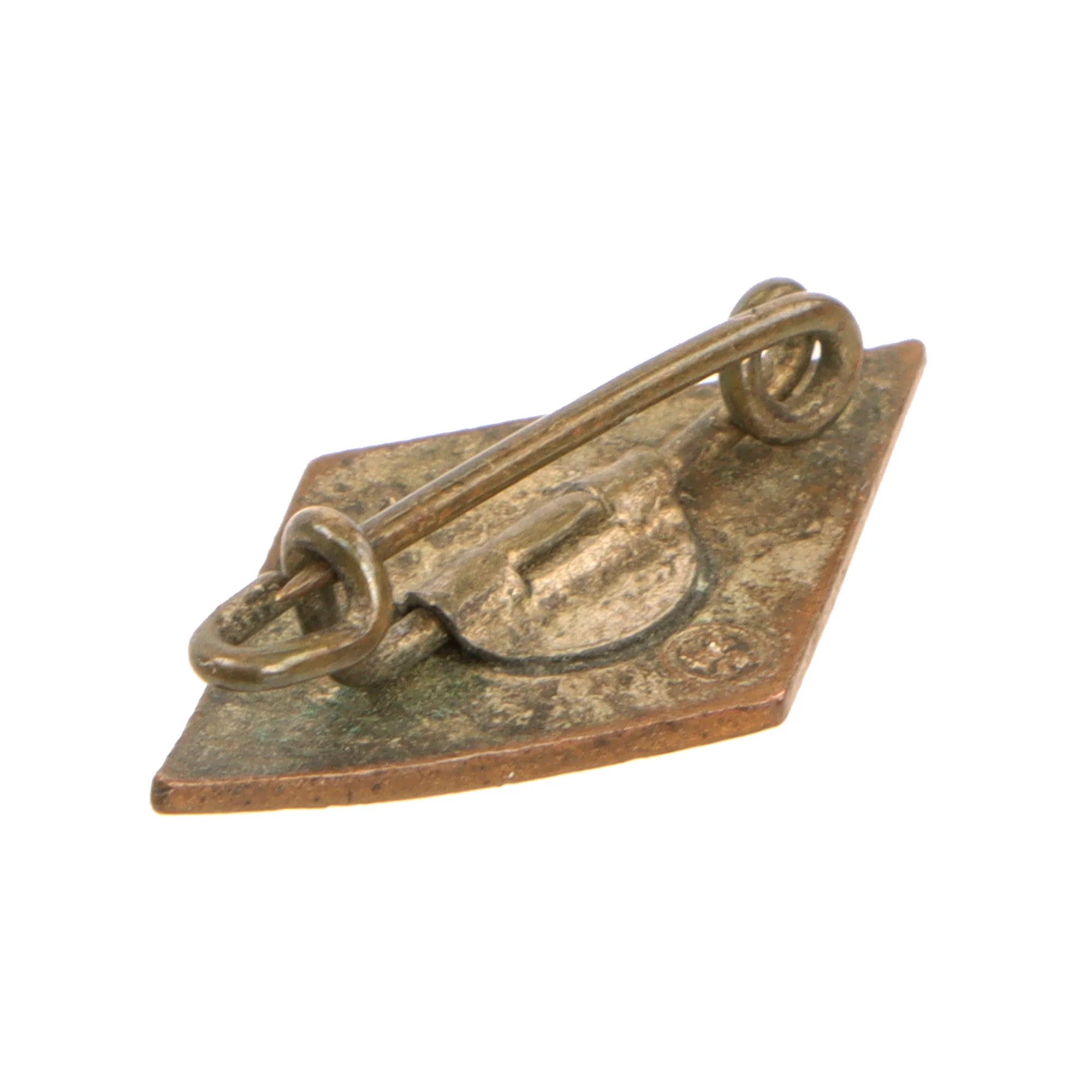 Original German WWII HJ Enamel Cap Badge Insignia by Frank & Reif of Stuttgart with HJ Stamp Card - RZM M1/102 — image 5