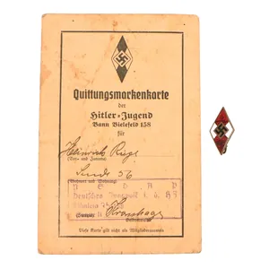 Original German WWII HJ Enamel Cap Badge Insignia by Frank …