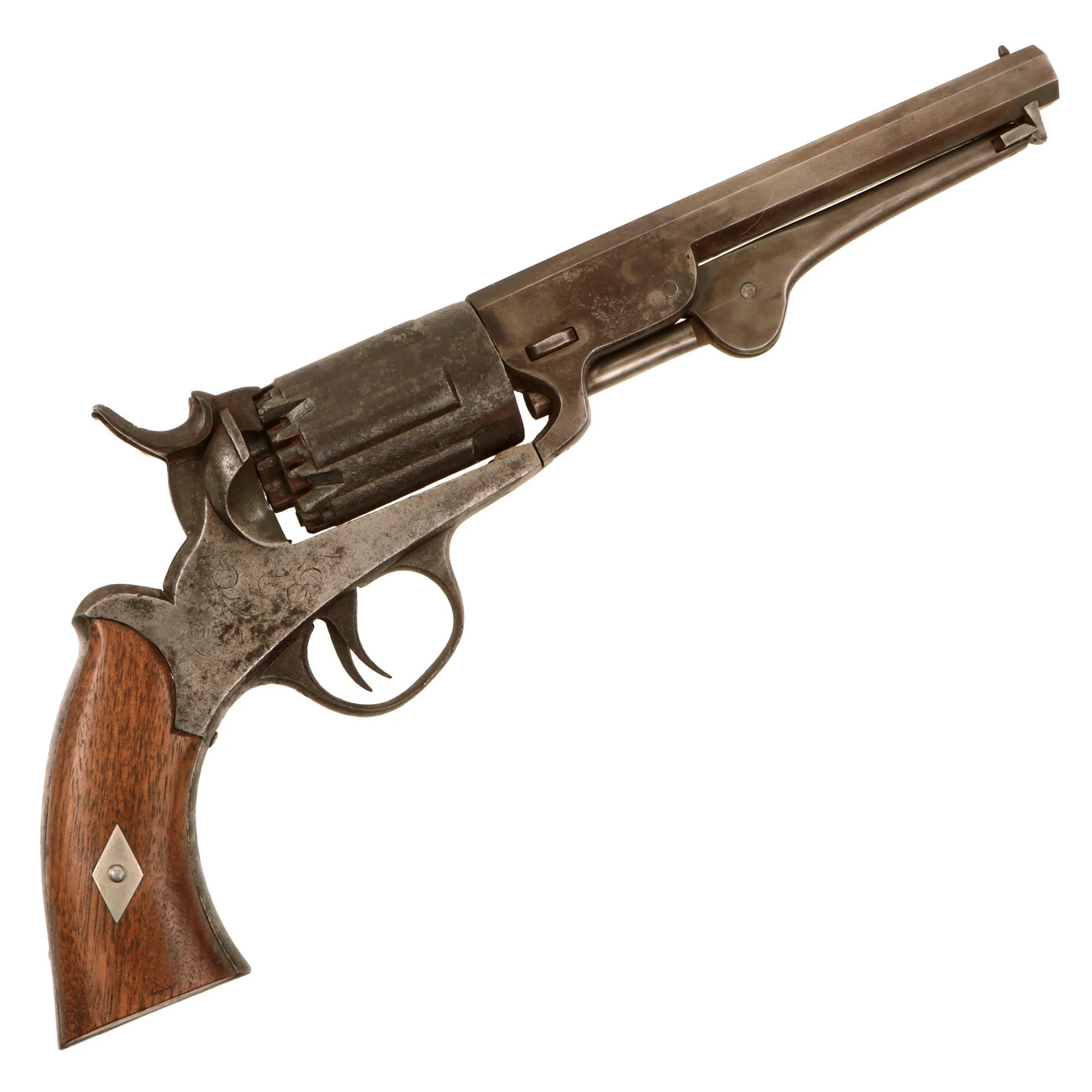 Original U.S. Civil War Rare John Walch 1859 Patent .36cal Navy Six Chamber 12 Shot Percussion Revolver Serial 20 - Only 200 Ever Made Circa 1859 - 1862 — image 3