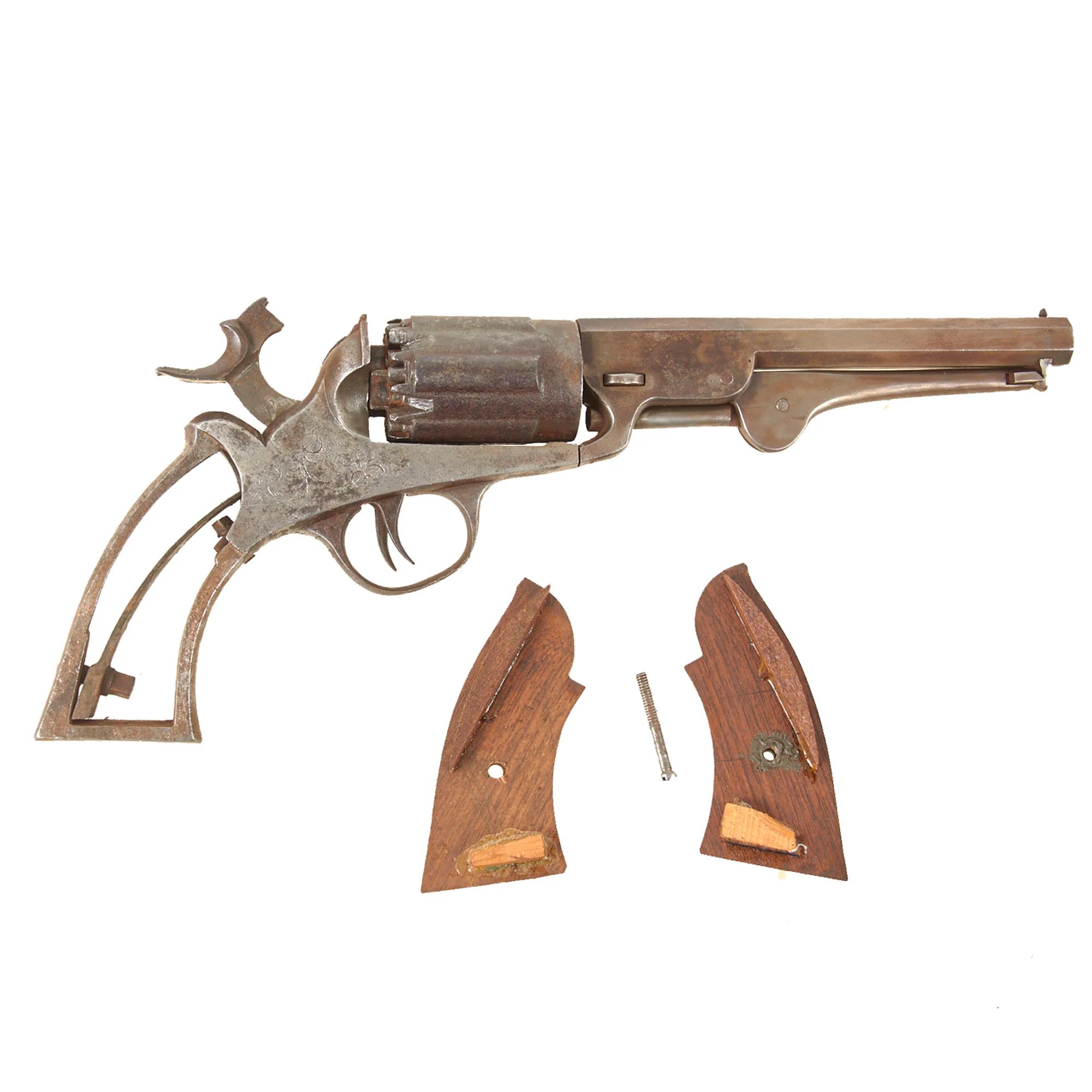 Original U.S. Civil War Rare John Walch 1859 Patent .36cal Navy Six Chamber 12 Shot Percussion Revolver Serial 20 - Only 200 Ever Made Circa 1859 - 1862 — image 5