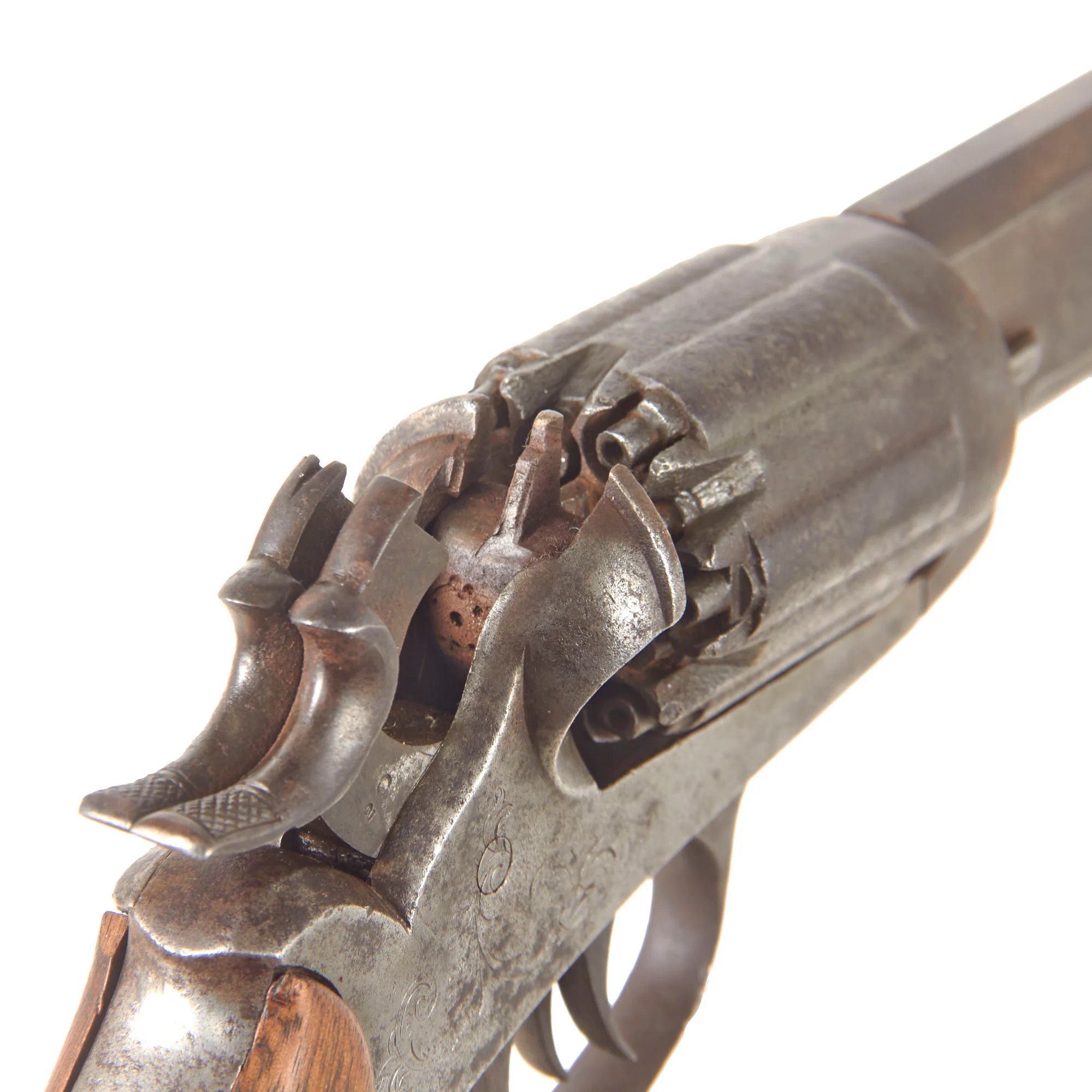 Original U.S. Civil War Rare John Walch 1859 Patent .36cal Navy Six Chamber 12 Shot Percussion Revolver Serial 20 - Only 200 Ever Made Circa 1859 - 1862 — image 9