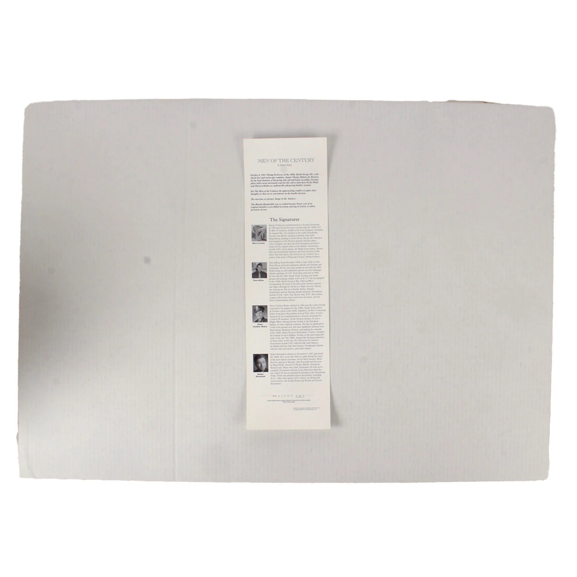 Original Signed Limited Edition Print: 'Men of the Century' by Robert Bailey Signed by 4 Famed 100th Bomb Group Airmen with Added 'Masters of the Air' Photos and Three Additional Signatures - 314/350 - 29 ¼ x 40' — image 16