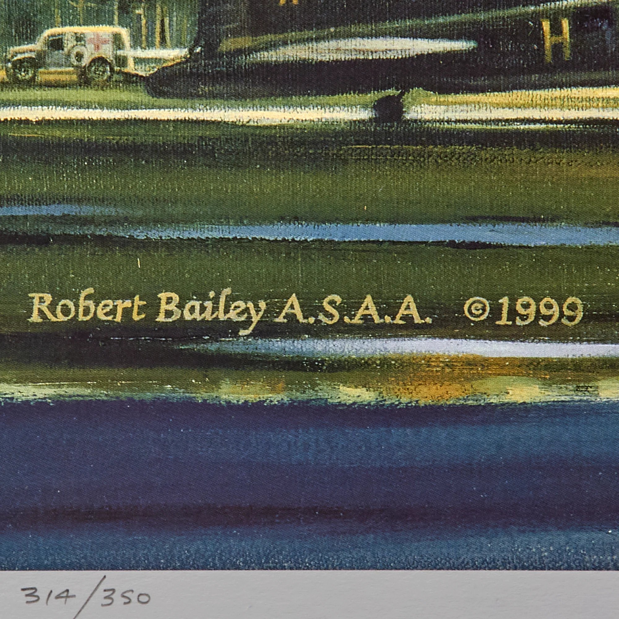 Original Signed Limited Edition Print: 'Men of the Century' by Robert Bailey Signed by 4 Famed 100th Bomb Group Airmen with Added 'Masters of the Air' Photos and Three Additional Signatures - 314/350 - 29 ¼ x 40' — image 7