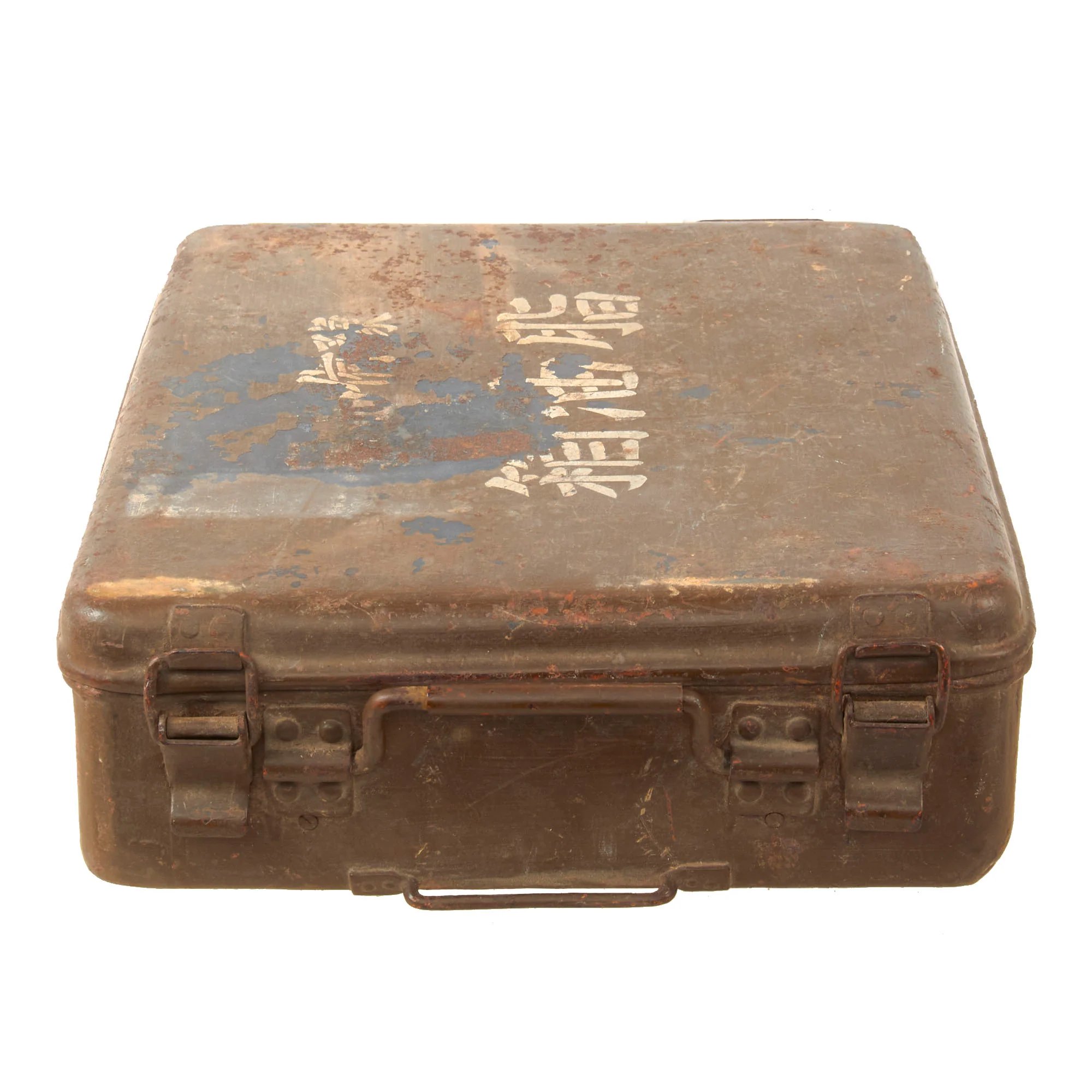 Original Japanese WWII Army Tank Automatic Transmission Fluid Box with Internal Wooden Dividers — image 3