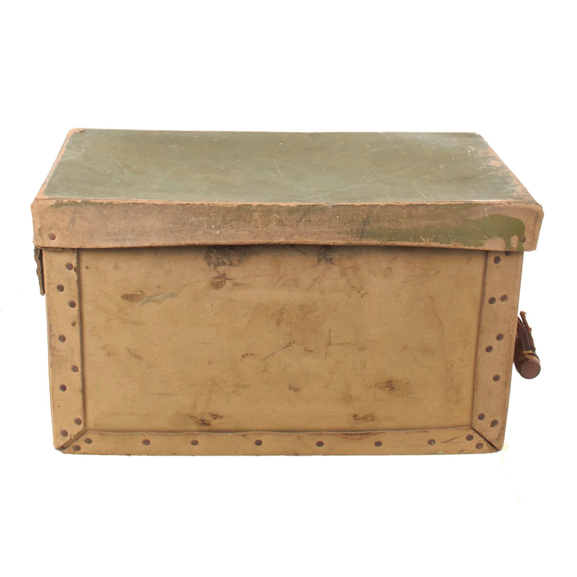 Original German WWII Soviet-Captured Luftwaffe Air Force 'Ersatz' 3.7cm Flak 43 Cartridge Pressed Paper Ammunition Box by Görlitzer Koffer- & Lederwarenfabrik Neuhaus KG — image 2