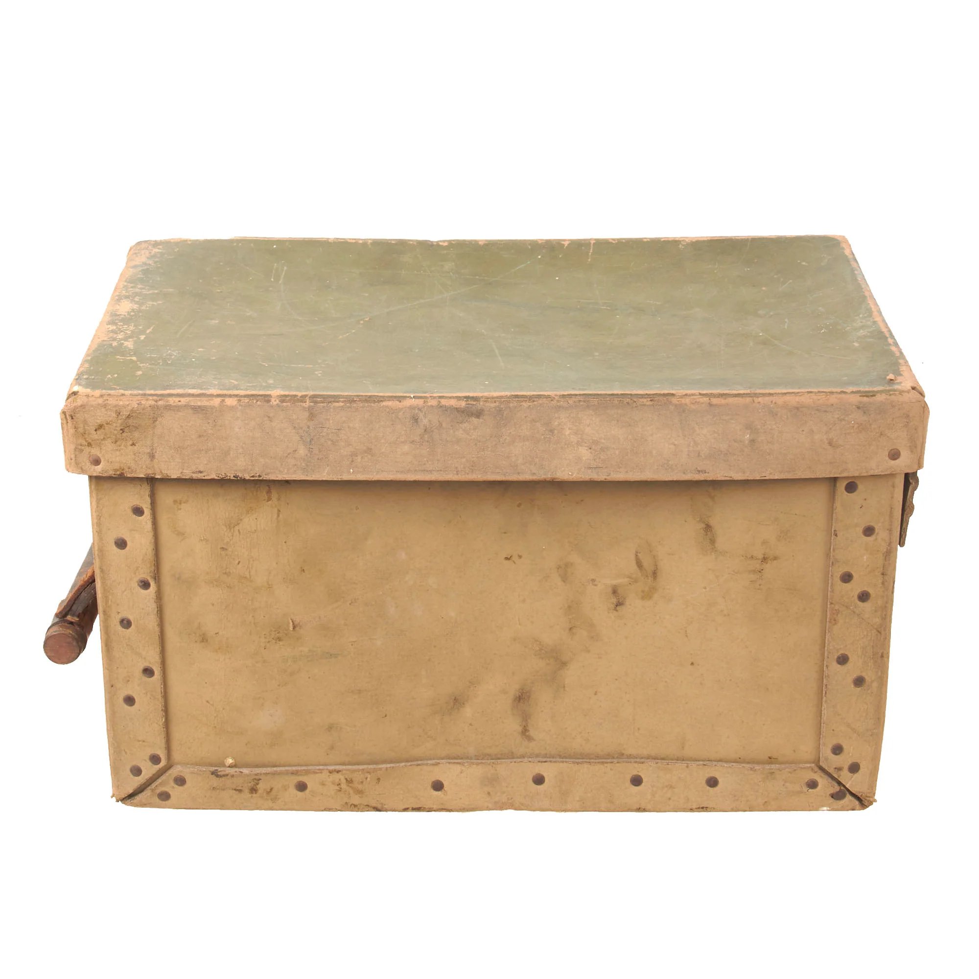 Original German WWII Soviet-Captured Luftwaffe Air Force 'Ersatz' 3.7cm Flak 43 Cartridge Pressed Paper Ammunition Box by Görlitzer Koffer- & Lederwarenfabrik Neuhaus KG — image 7