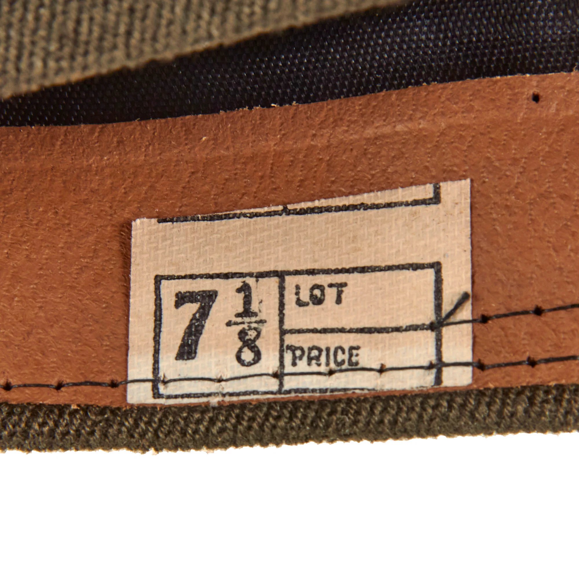 Original U.S. WWII Airborne Enlisted Garrison Cap with Infantry Piping & Early Glider Patch - Size 7 ⅛ — image 9