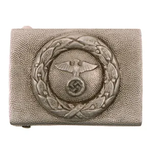 Original German WWII RLB Air Raid Protection Pebbled Aluminum EM/NCO …