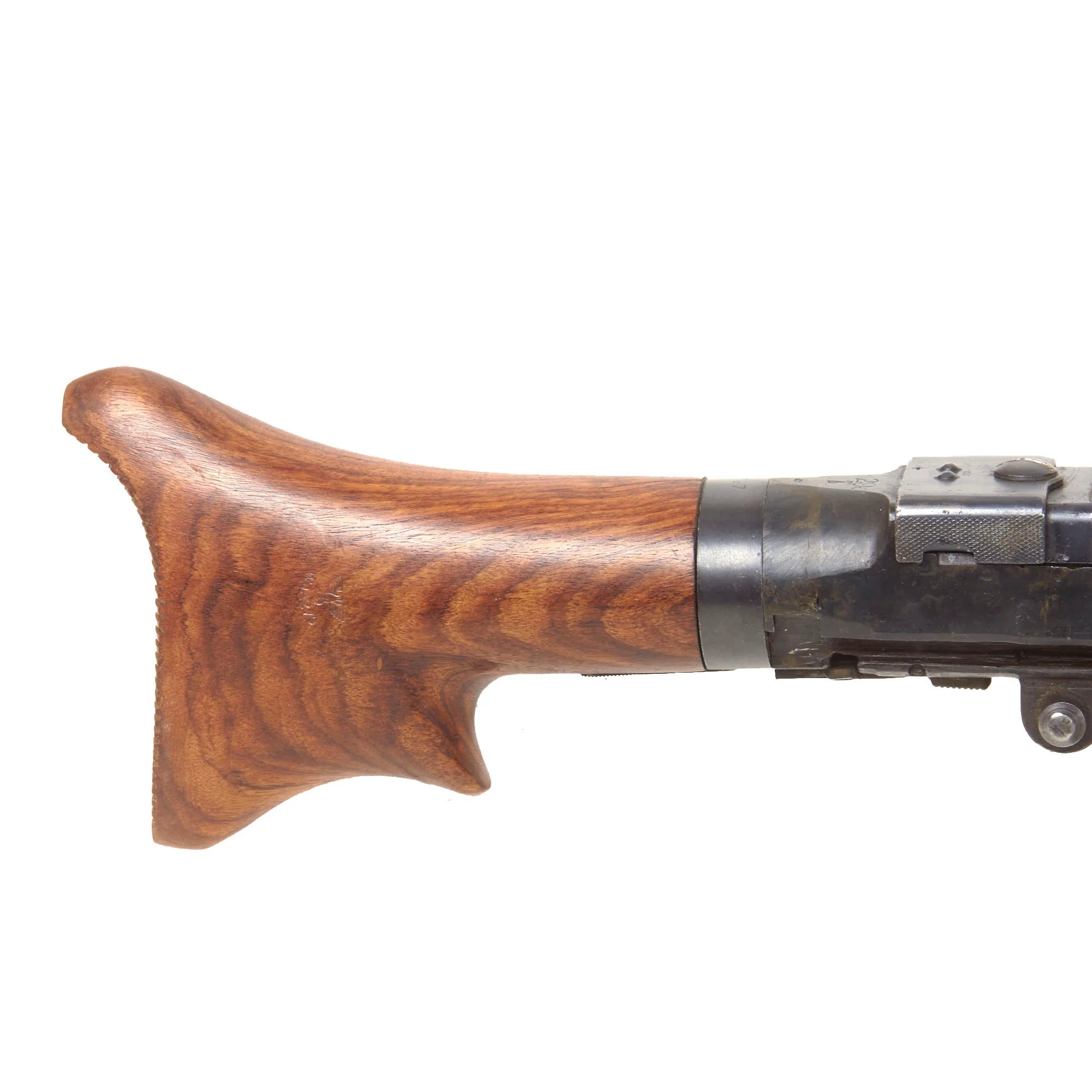 Original German WWII MG 34 Display Machine Gun Serial 7876 with Belt Carrier, Barrel in Carrier, Ammo Box, and Two Belts of Inert Ammo — image 13