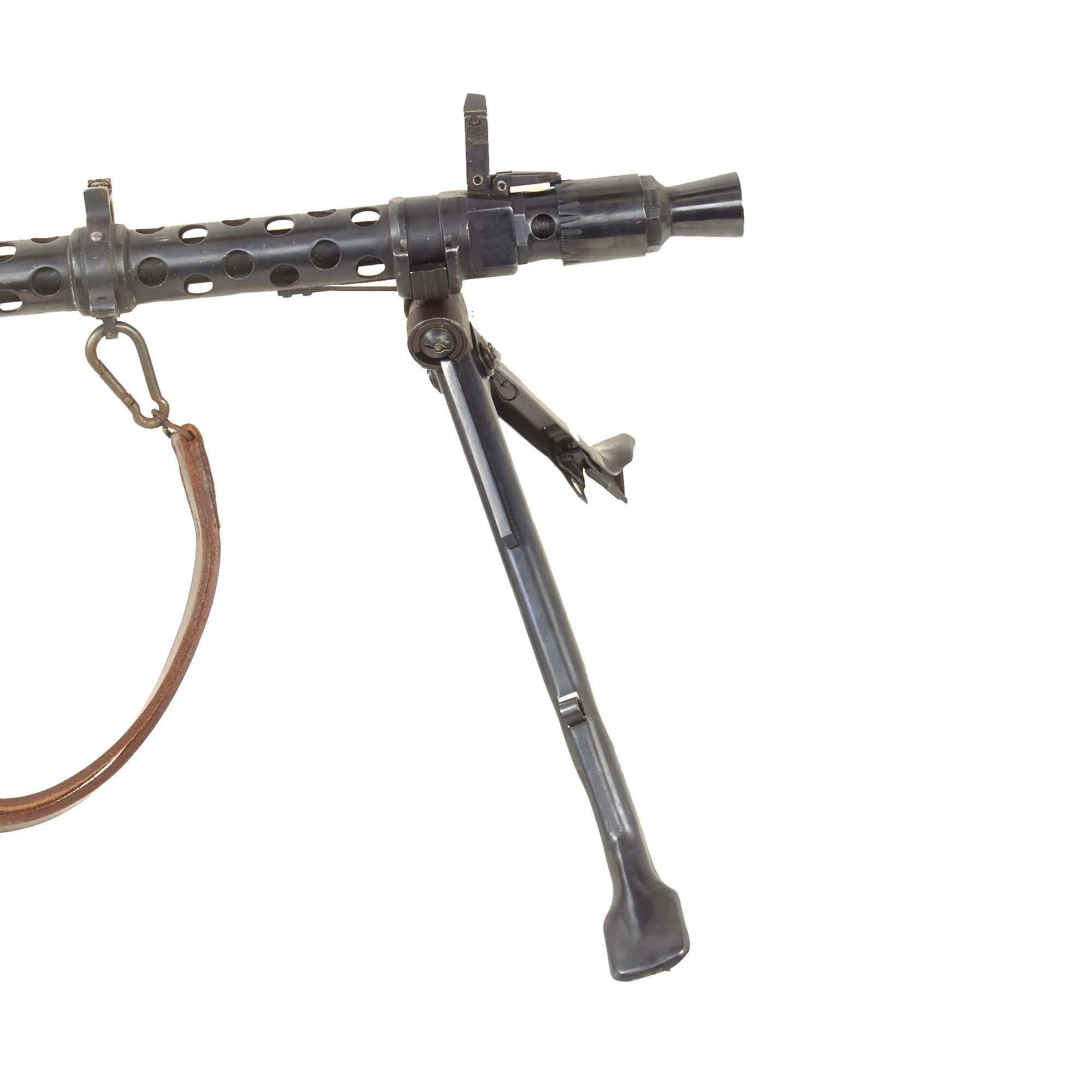 Original German WWII MG 34 Display Machine Gun Serial 7876 with Belt Carrier, Barrel in Carrier, Ammo Box, and Two Belts of Inert Ammo — image 15