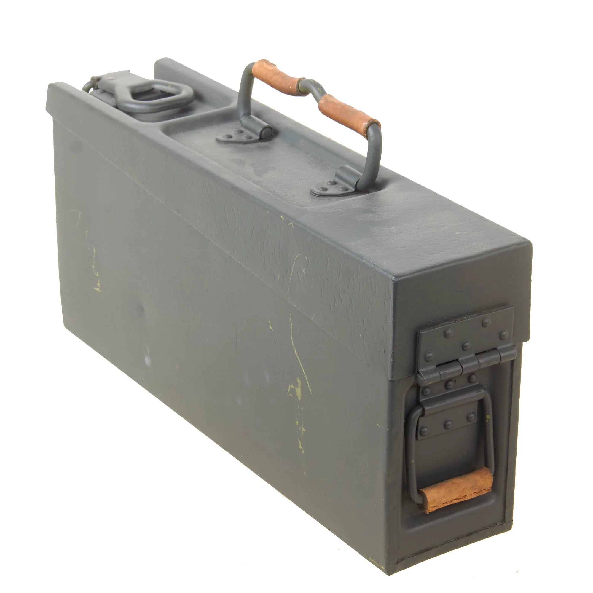 Original German WWII MG 34 Display Machine Gun Serial 7876 with Belt Carrier, Barrel in Carrier, Ammo Box, and Two Belts of Inert Ammo — image 30